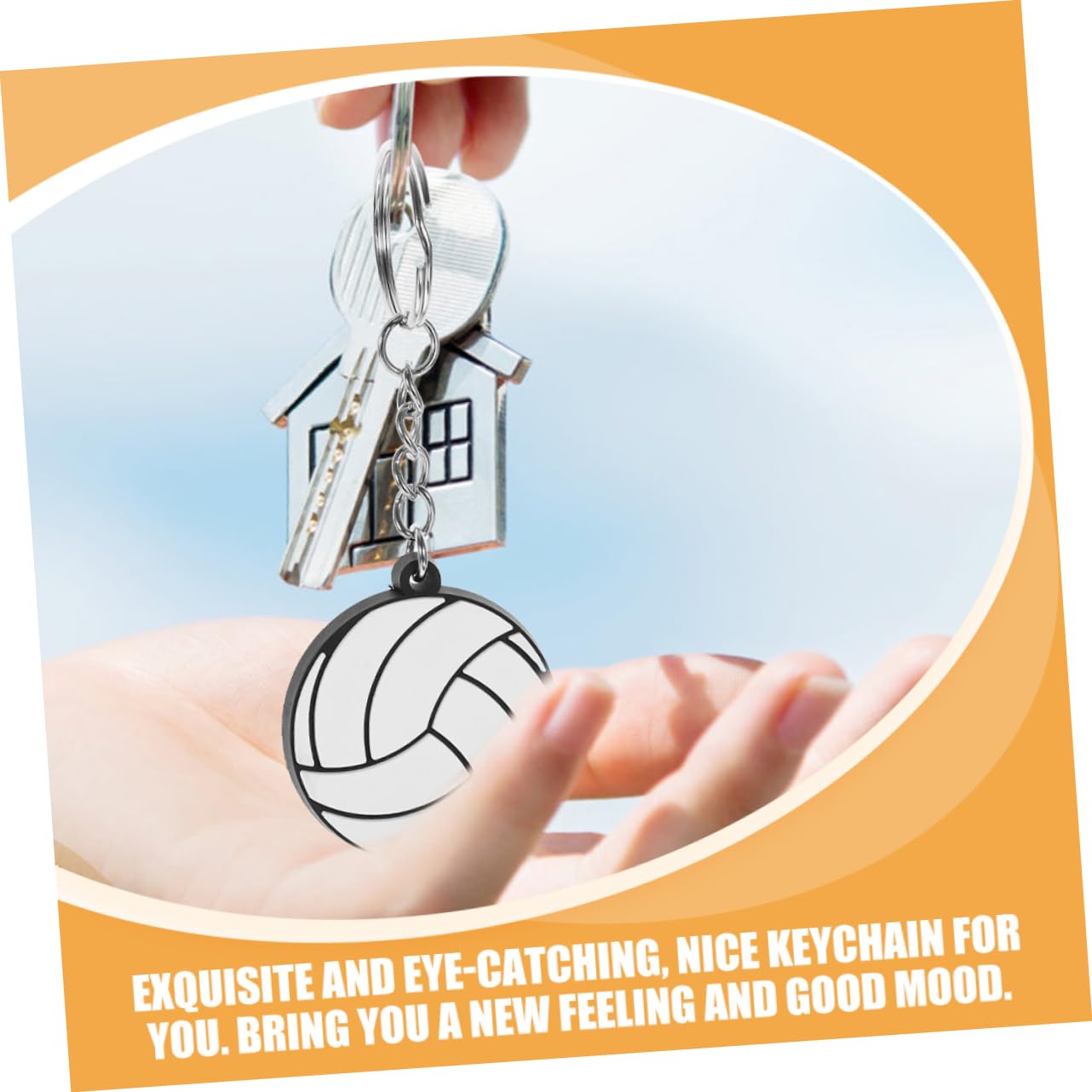 16pcs Volleyball Keychain Set - Small PVC Key Rings for Backpacks, Gifts & Sports Enthusiasts - Perfect for Volleyball Players, Coaches and Team Spirit Accessories
