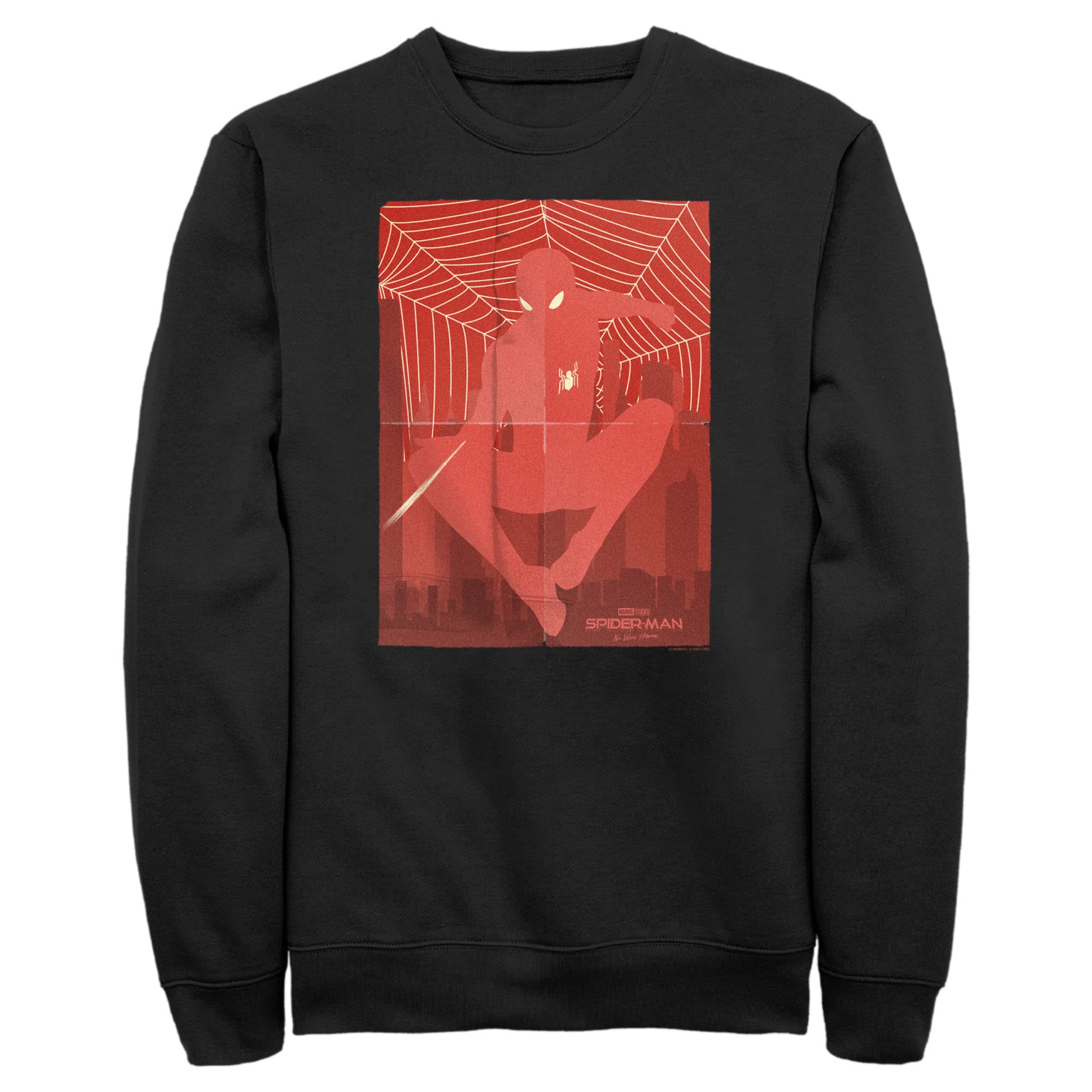 Men's Marvel Spider-Man: No Way Home Red Graphic Hoodie - Casual Superhero Sweatshirt for Movie Fans & Cosplay