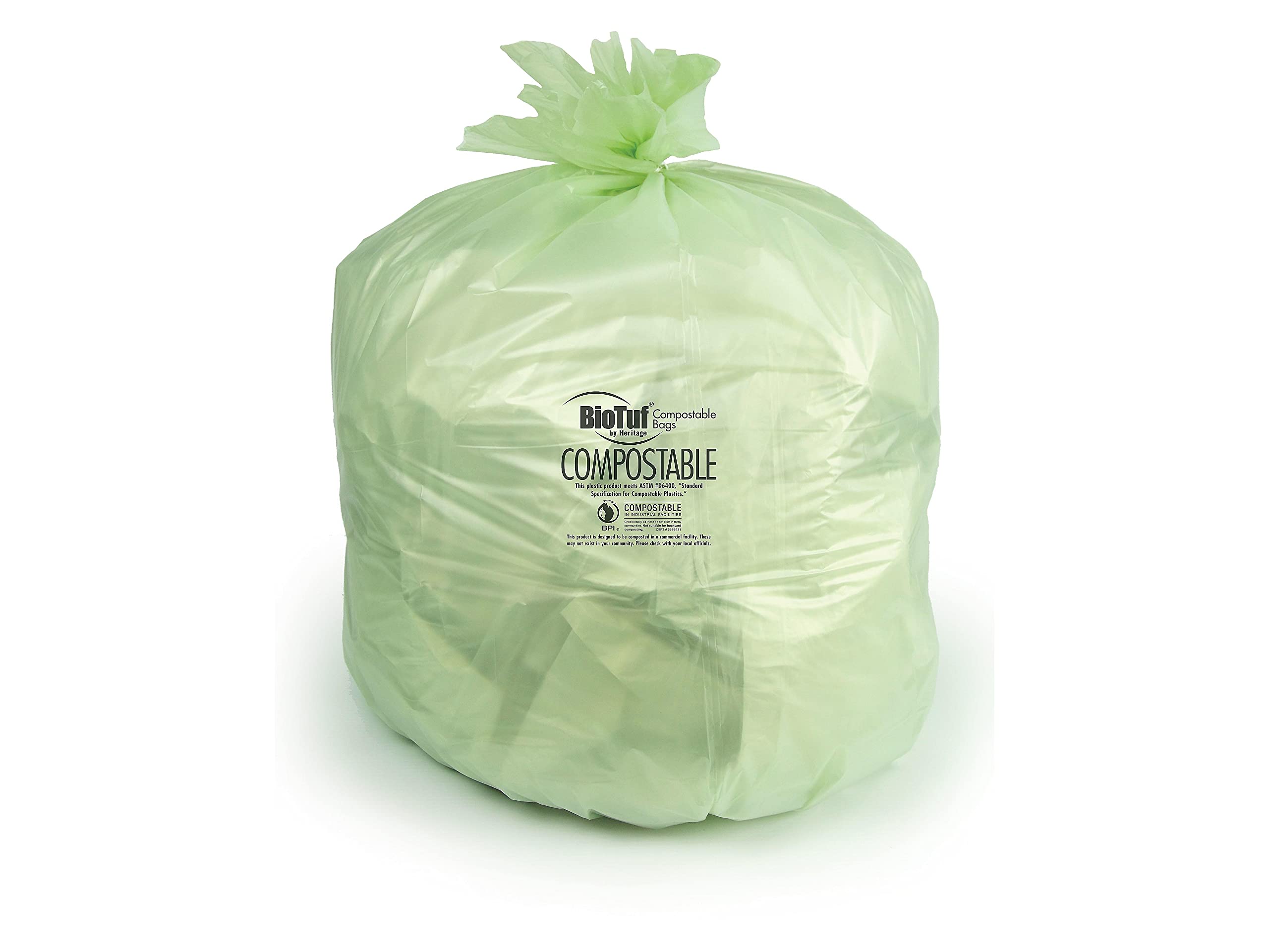 Eco-Friendly Compostable 40-48 Gallon Trash Bags - Heavy Duty Biodegradable Garbage Bags for Kitchen, Yard Waste & Commercial Use