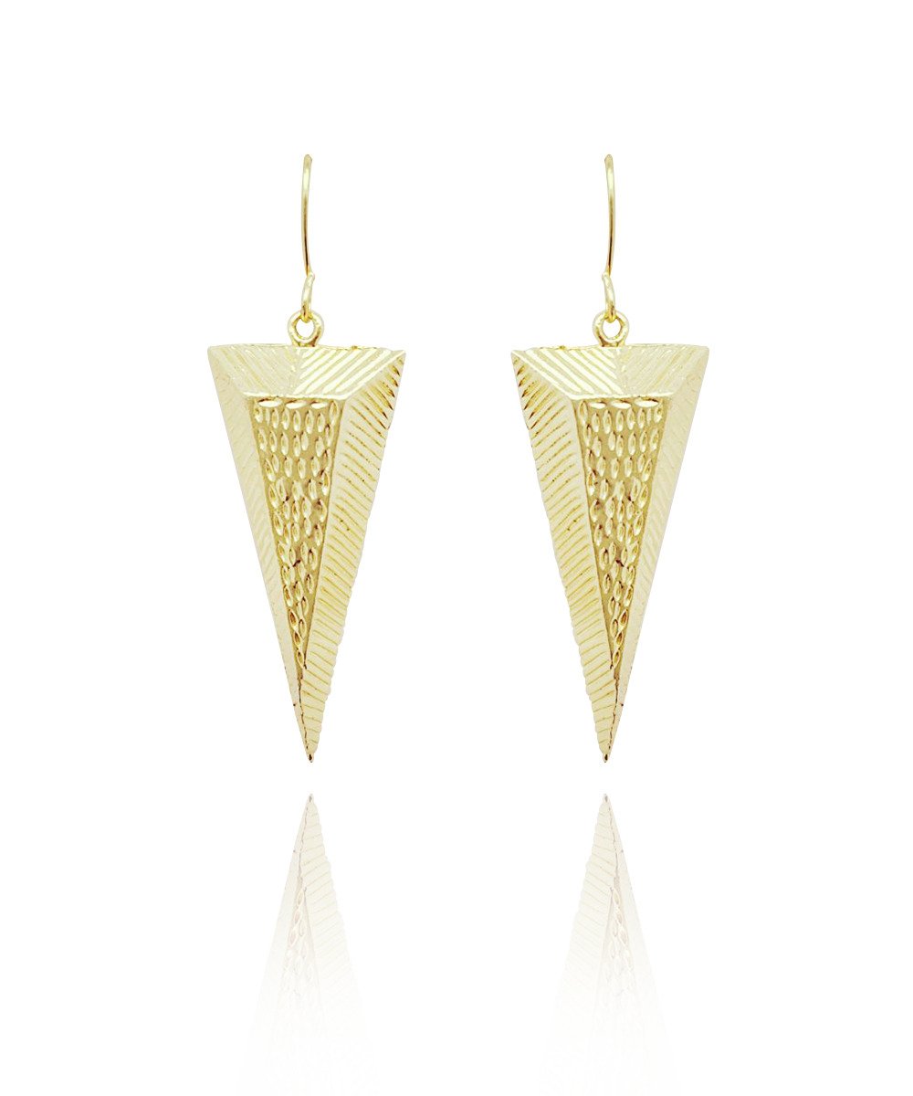 Moonstruck Golden Dangle Spike Hook Earrings for Women | Elegant Party Jewelry | Perfect for Evening Events, Weddings & Special Occasions
