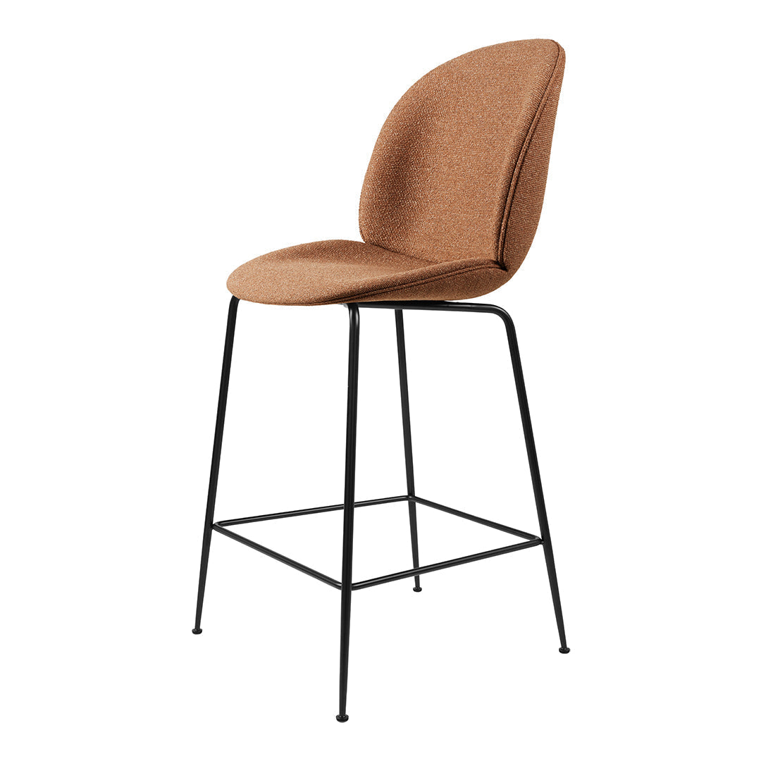 Beetle Counter Chair - Fully Upholstered Modern Bar Stool with Back Support | Perfect for Kitchen Islands, Breakfast Bars & Home Cafes