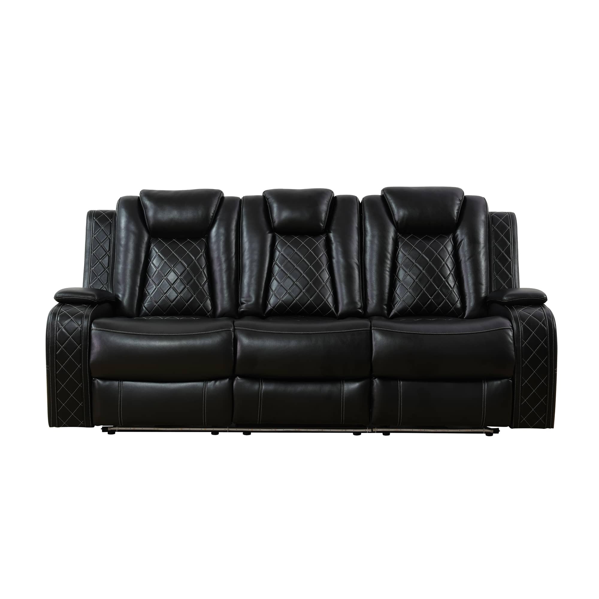Electric Power Recliner Sofa Set with LED Lights - Modern Living Room Furniture for Home, Dorm, Guest House & Airbnb | Perfect for Relaxing, Entertaining & Small Spaces
