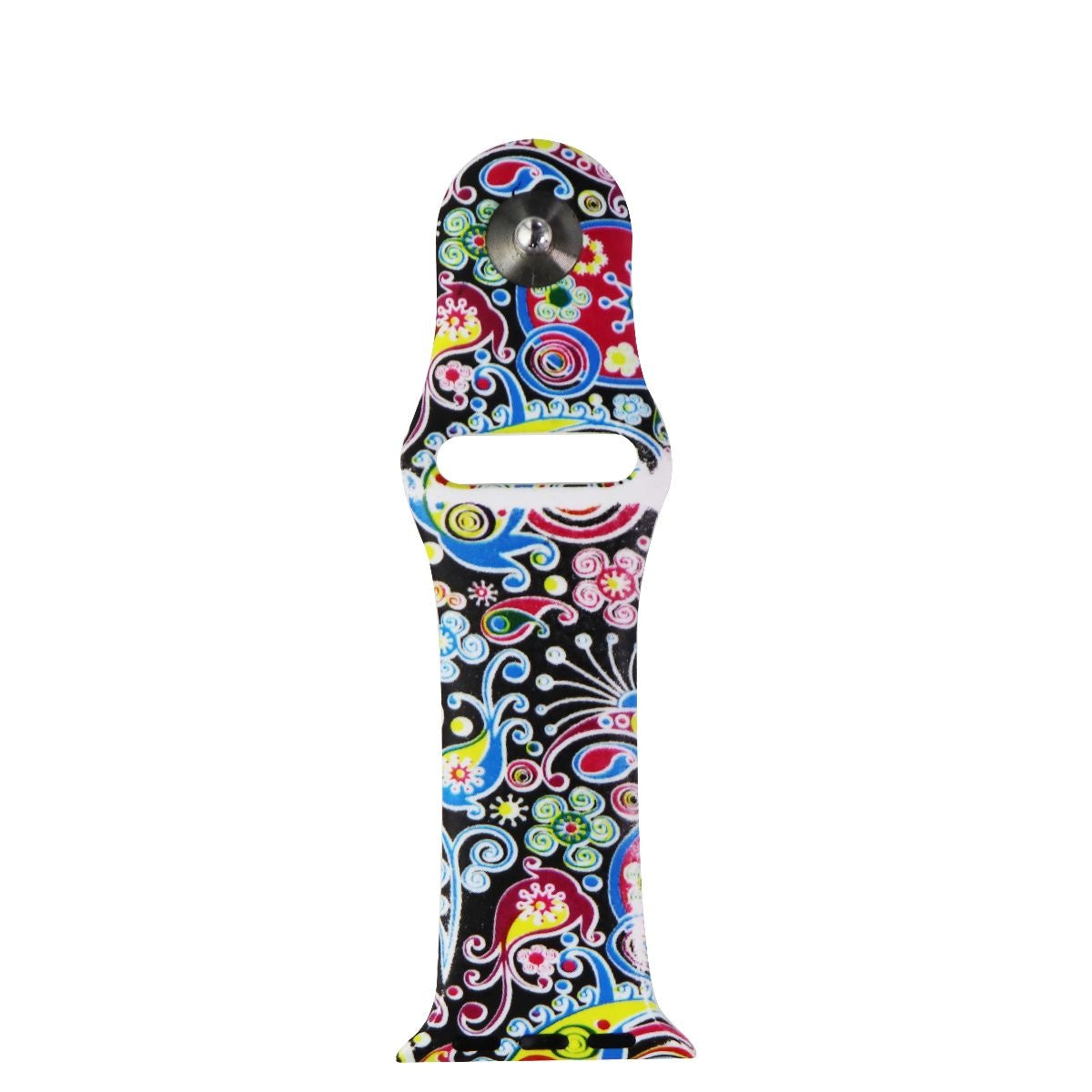40mm Silicone Band for Apple Watch Series 1/2/3/4/5/6/7/8/SE - Soft Durable Strap Compatible with 38mm & 40mm Cases, Multi Paisley Pattern - Perfect for Workouts, Running & Everyday Wear