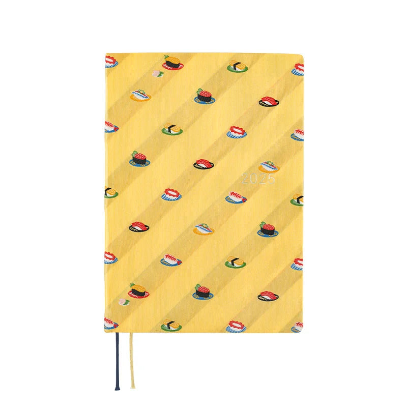 Hobonichi Techo 2025 Planner - Bow & Tie Sushi HON Design, A5 Size, Daily Journal, January Start, Monday Start, English Edition | Perfect for Work, School & Personal Organization
