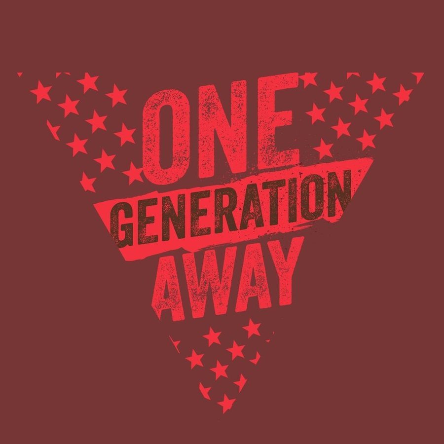 One Generation Away 2.0 T-Shirt - Premium Cotton Unisex Tee - Cardinal Red - Casual Streetwear & Patriotic Apparel for Everyday Wear