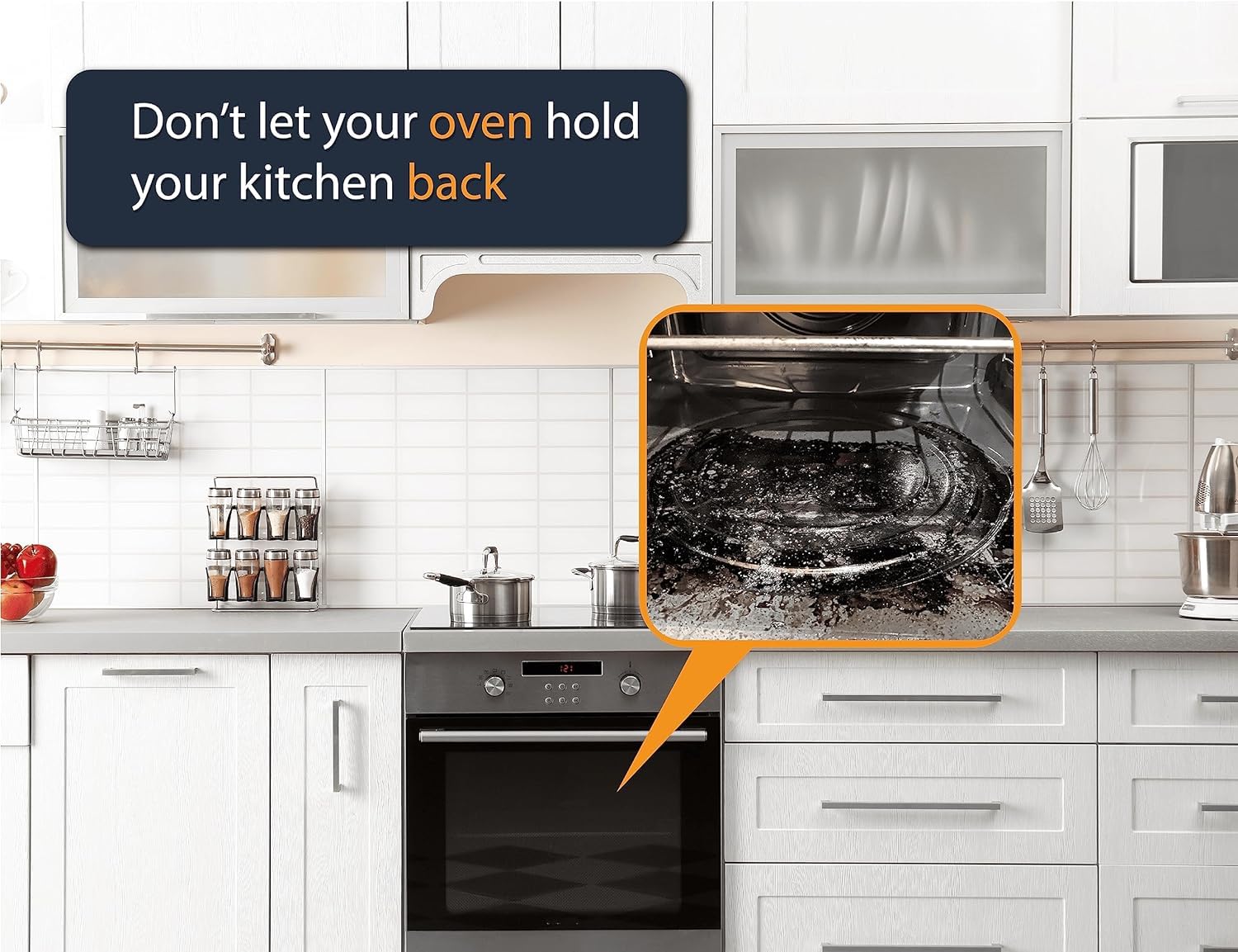 Non-Stick Oven Liners for Bottom of Oven - 2 Pack Heavy Duty Reusable Baking Mats (17”x25”) - BPA & PFOA Free for Electric, Gas Ovens, Toasters & Grills - Easy Clean Kitchen Accessory for Baking, Roasting & Broiling (Silver)