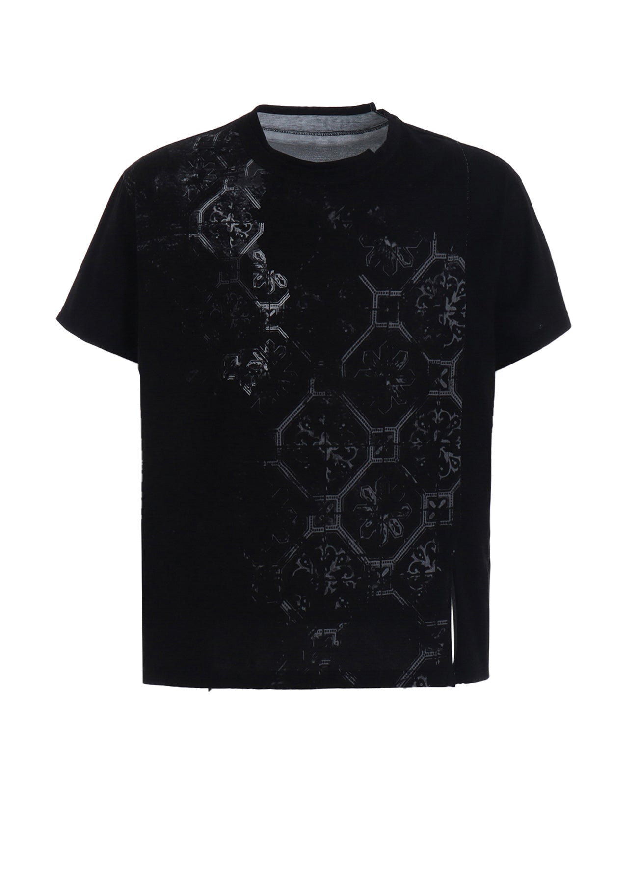 Stylish Cotton Jersey Tile Pattern T-Shirt - Mix Tiered Casual Tee for Women | Perfect for Everyday Wear, Layering & Outfit Styling