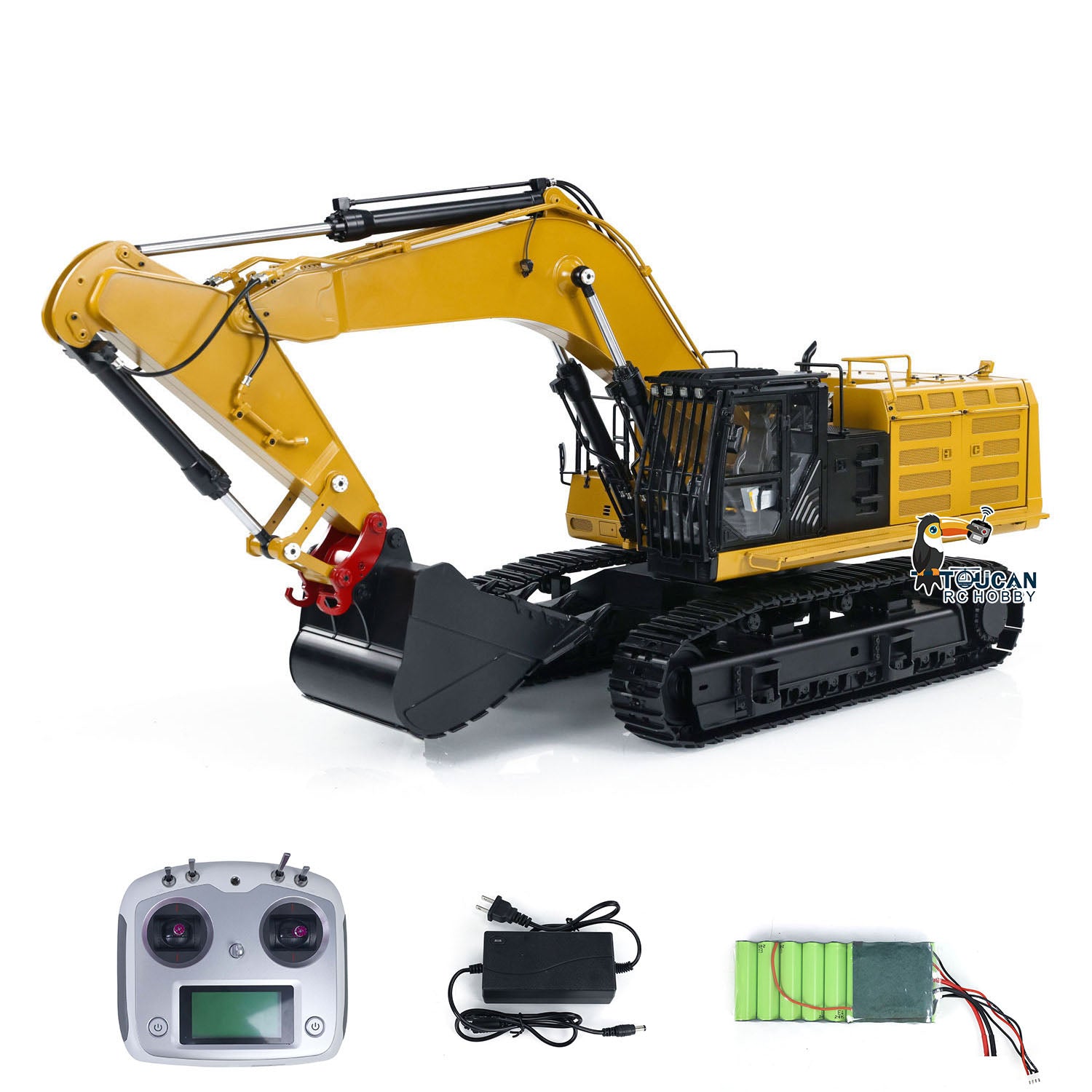 1/14 Scale Metal Hydraulic RC Excavator - Remote Control Engineering Vehicle with I6S ESC Motor & Servo for Hobbyists | Construction Site Simulation & DIY Model Projects
