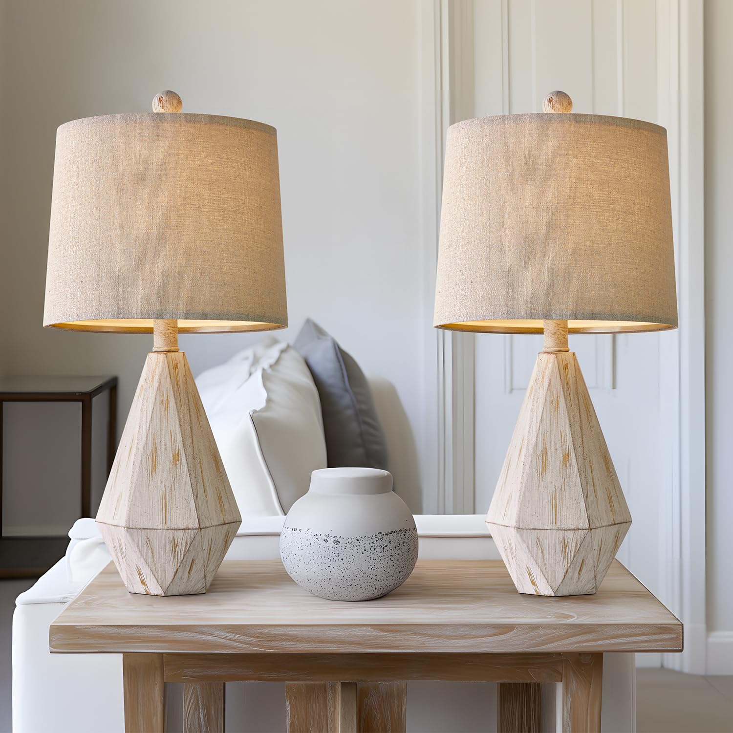Rustic Table Lamp Set of 2 - 20.25