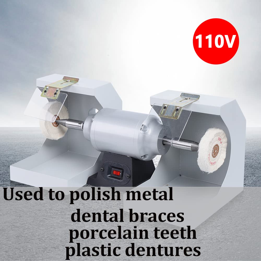 TFCFL 110V Dental Lab Polishing Machine - Jewelry Lathe Grinder for Buffing, Burnishing & Casting (US Stock) | Perfect for Dental Labs & Jewelry Workshops