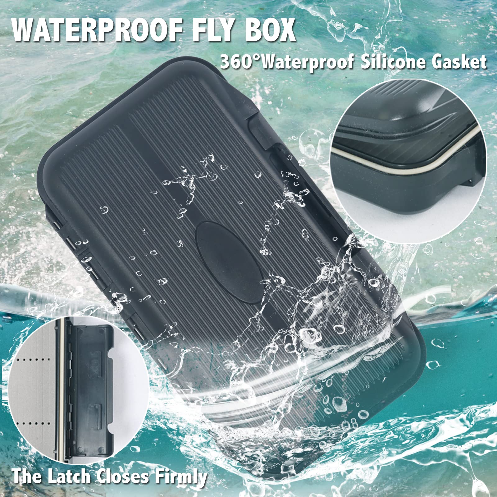 Maxcatch Double Sided Waterproof Fly Fishing Box - Streamer & Jig Organizer for Trout, Bass, Salmon | Perfect for River, Lake & Saltwater Fishing Trips