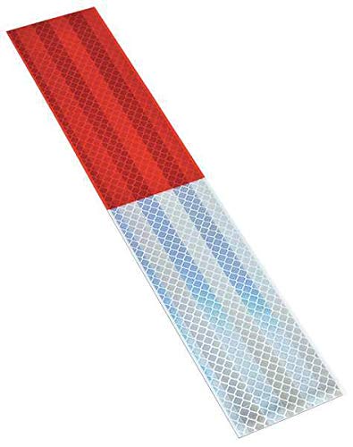 High Visibility Reflective Tape Strips - Red & White (Pack of 10) | Waterproof Safety Tape for Night Running, Cycling, Emergency Kits & Outdoor Gear