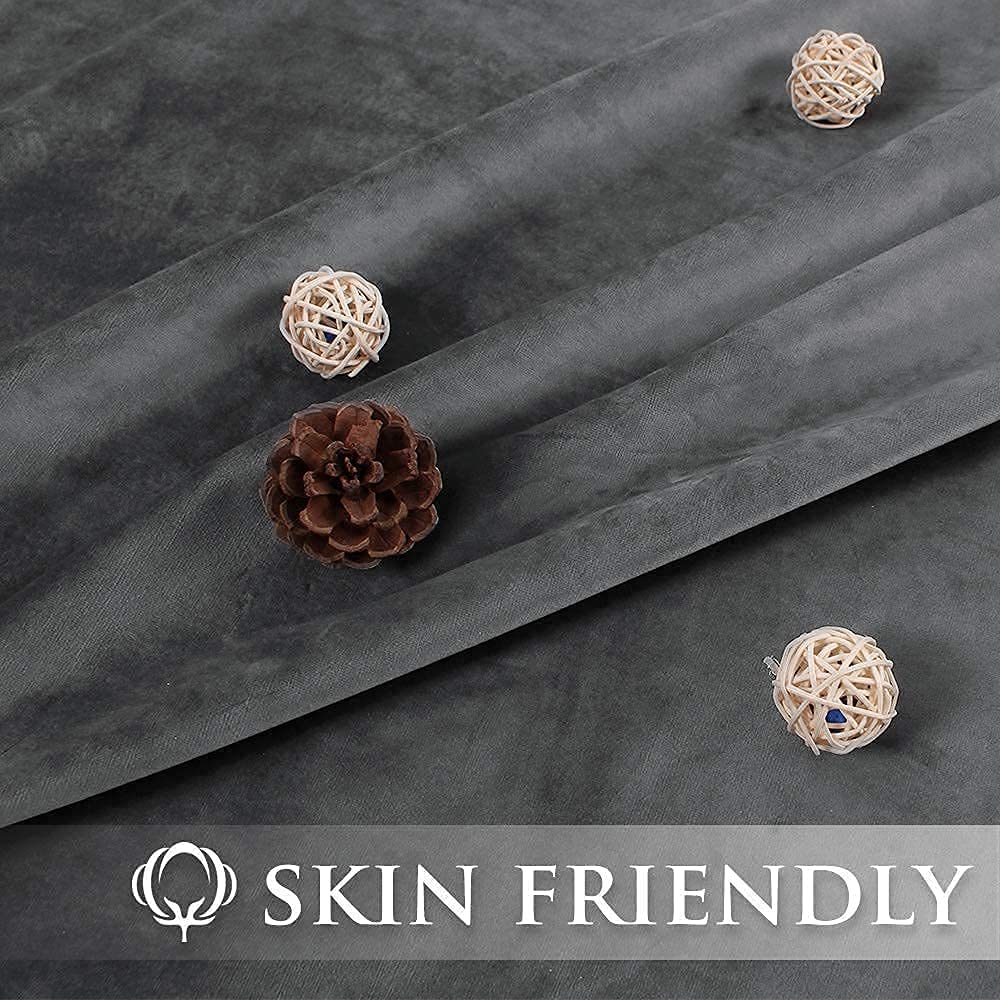 StangH Luxury Velvet Curtains & Valances Set - Elegant Blackout Drapes for Living Room, Bedroom - Soft Thermal Insulated Window Treatments for Home Decor