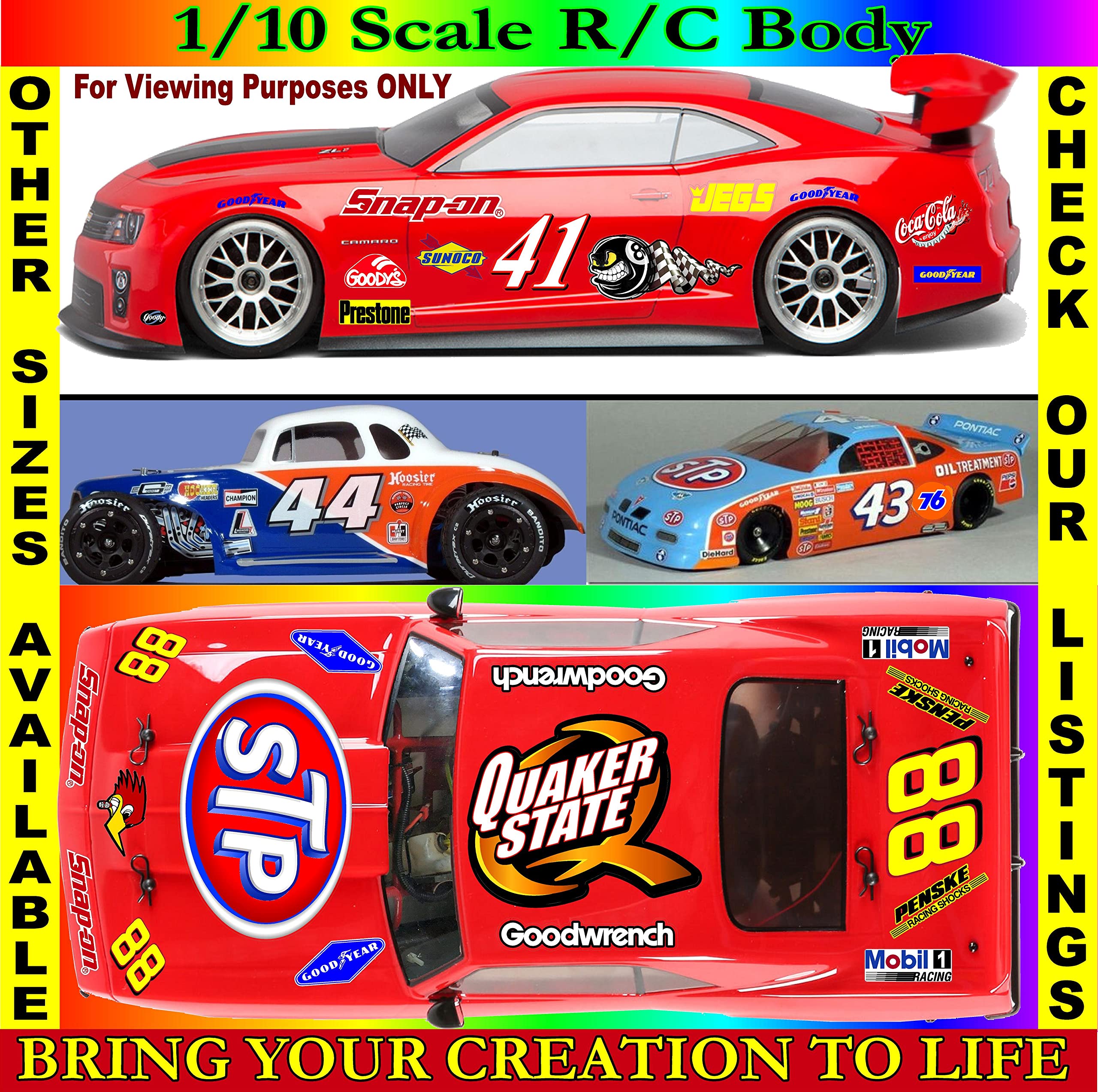 High-Quality White Vinyl R/C Car Racing Decal Sticker Sheet - 1/12 to 1/10 Scale Lexan Body Stickers for Radio Control Models - Perfect for Customizing RC Cars, Trucks & Drift Vehicles