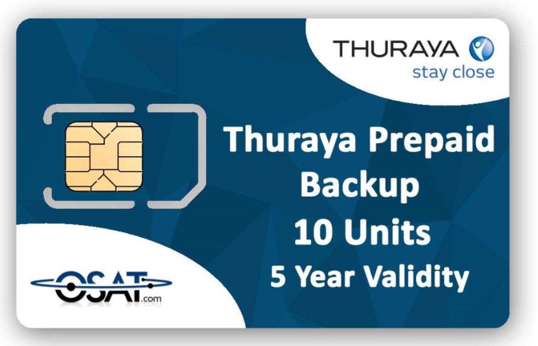 OSAT Thuraya Satellite Phone Prepaid Backup SIM Card - 10 Units, 5-Year Validity - Perfect for Emergency Communication, Travel, and Remote Areas