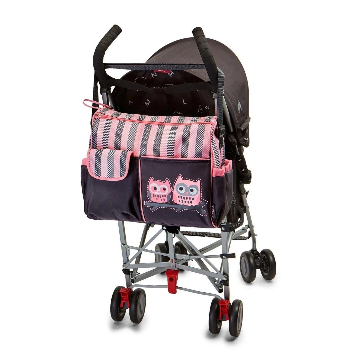Babyboom Owl Duffle Diaper Bag - Stylish & Spacious Baby Essentials Organizer for Travel, Outings & Daily Use