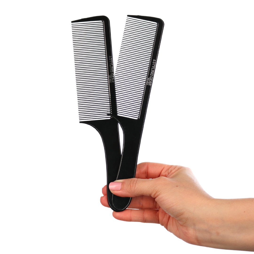 Professional Flat Clipper Comb for Hair Cutting - 2 Pack Barber Styling Comb for Flat Top Fades & Precision Haircuts | Perfect for Salon, Home Use & DIY Grooming