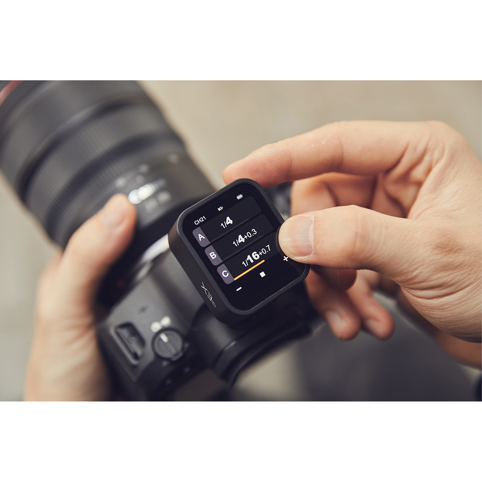 Godox X3 O TTL Wireless Flash Trigger for Olympus & Panasonic Cameras - Touchscreen Control, Compatible with Speedlites - Perfect for Studio, Portrait & Event Photography