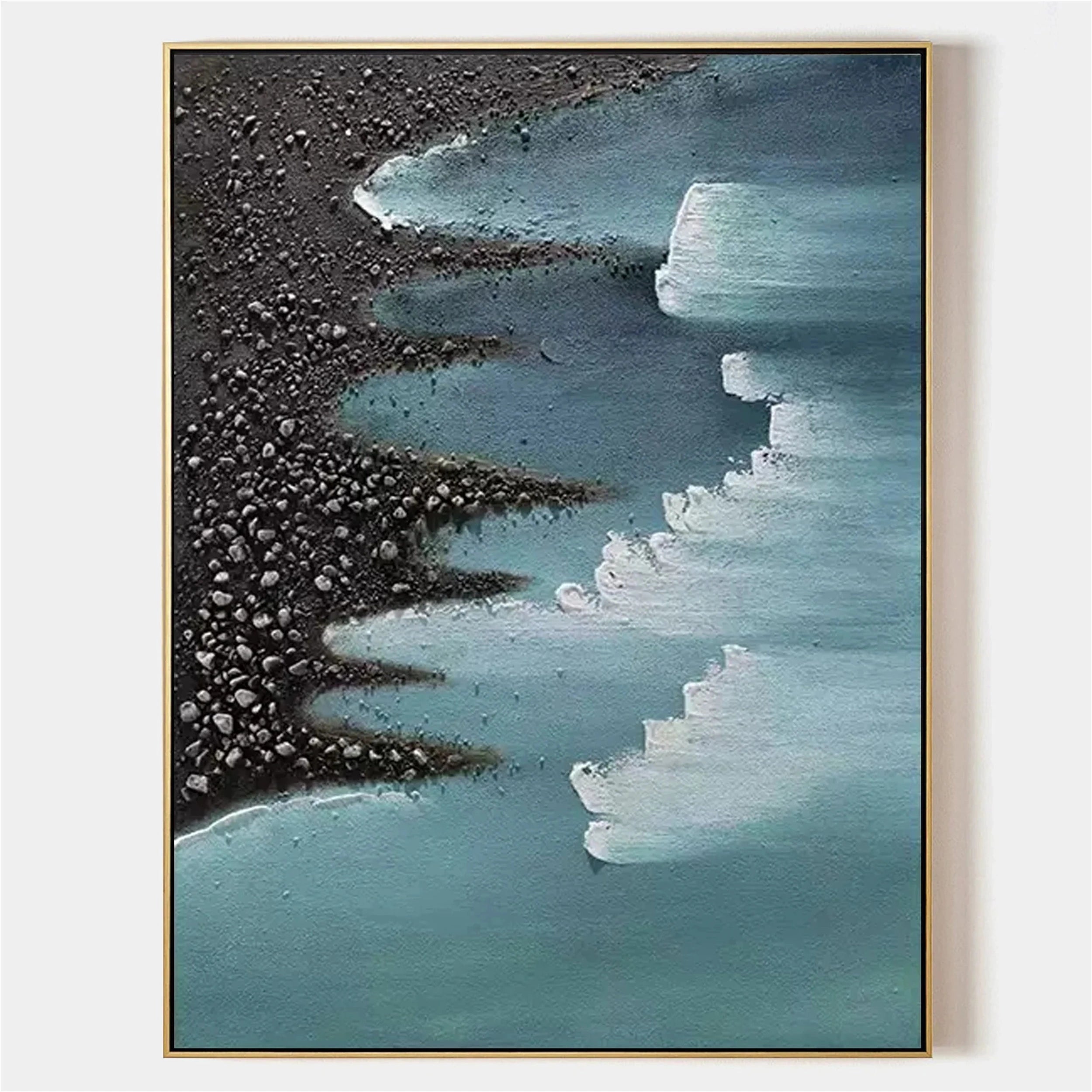 Ocean and Sky Painting #OS 048 - Handmade Seascape Wall Art for Home & Office Decor - Perfect for Living Room, Bedroom or Beach House