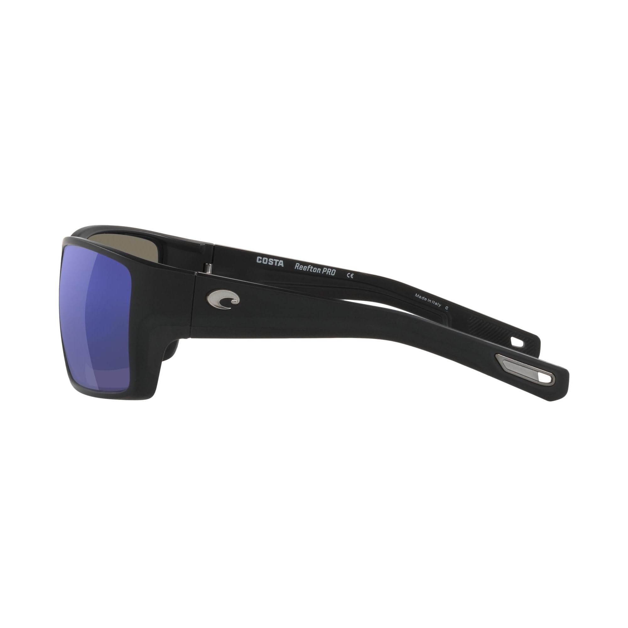 Costa Del Mar Reefton PRO Polarized Sunglasses for Men - UV Protection Fishing, Boating & Beach - 63mm Black/Blue Mirror 580G Lenses - Perfect for Outdoor Activities & Water Sports