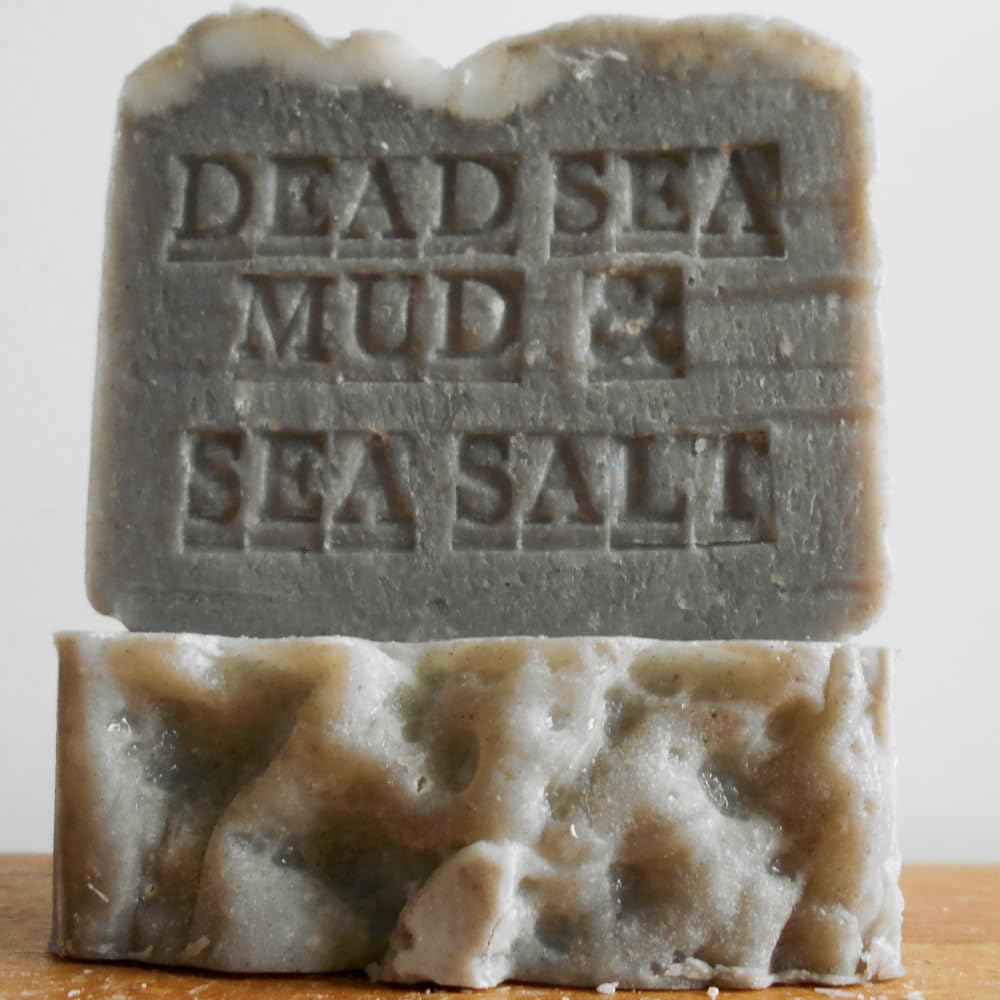 Natural Handmade Dead Sea Mud Soap & Exfoliating Dead Sea Salt - Deep Cleansing & Skin Renewal for Acne, Blackheads & Dry Skin - Perfect for Spa, Bath & Gift Sets