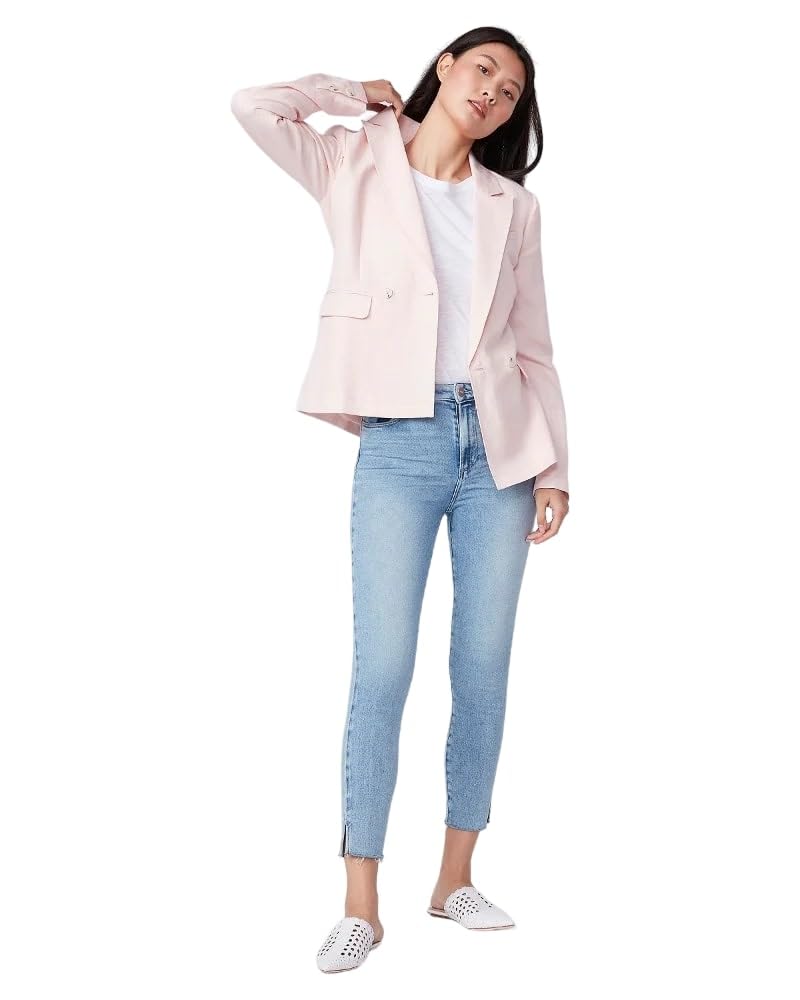 PAIGE Women's Dawson Blazer Jacket - Pearl Pink Color, Size XS | Formal Office Wear, Business Attire & Special Occasion Outfits