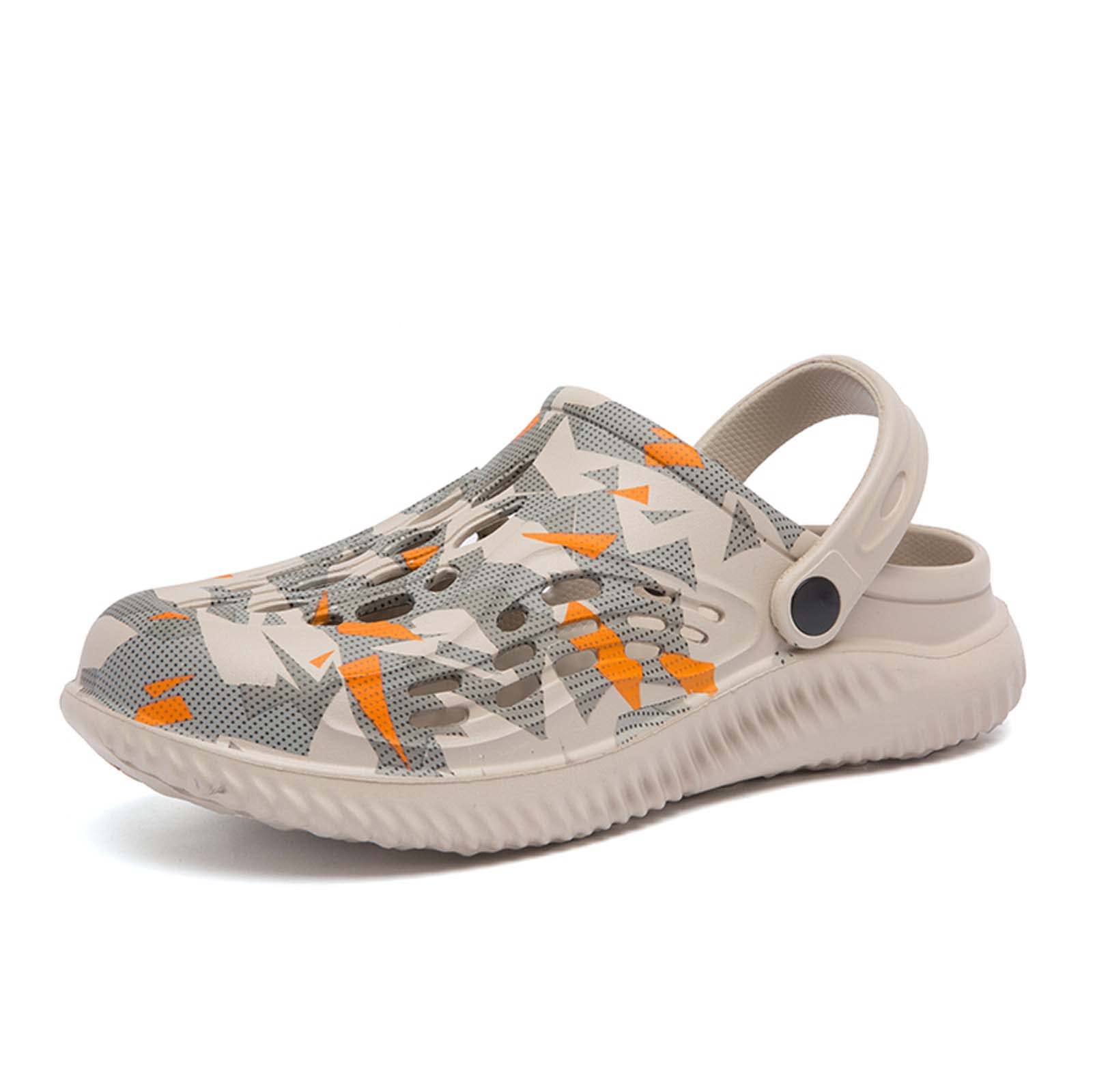 Men's Camouflage Garden Clogs - Lightweight Water Sandals with Slip-Resistant Rubber Sole for Outdoor Activities, Fishing, Hiking & Beach Wear