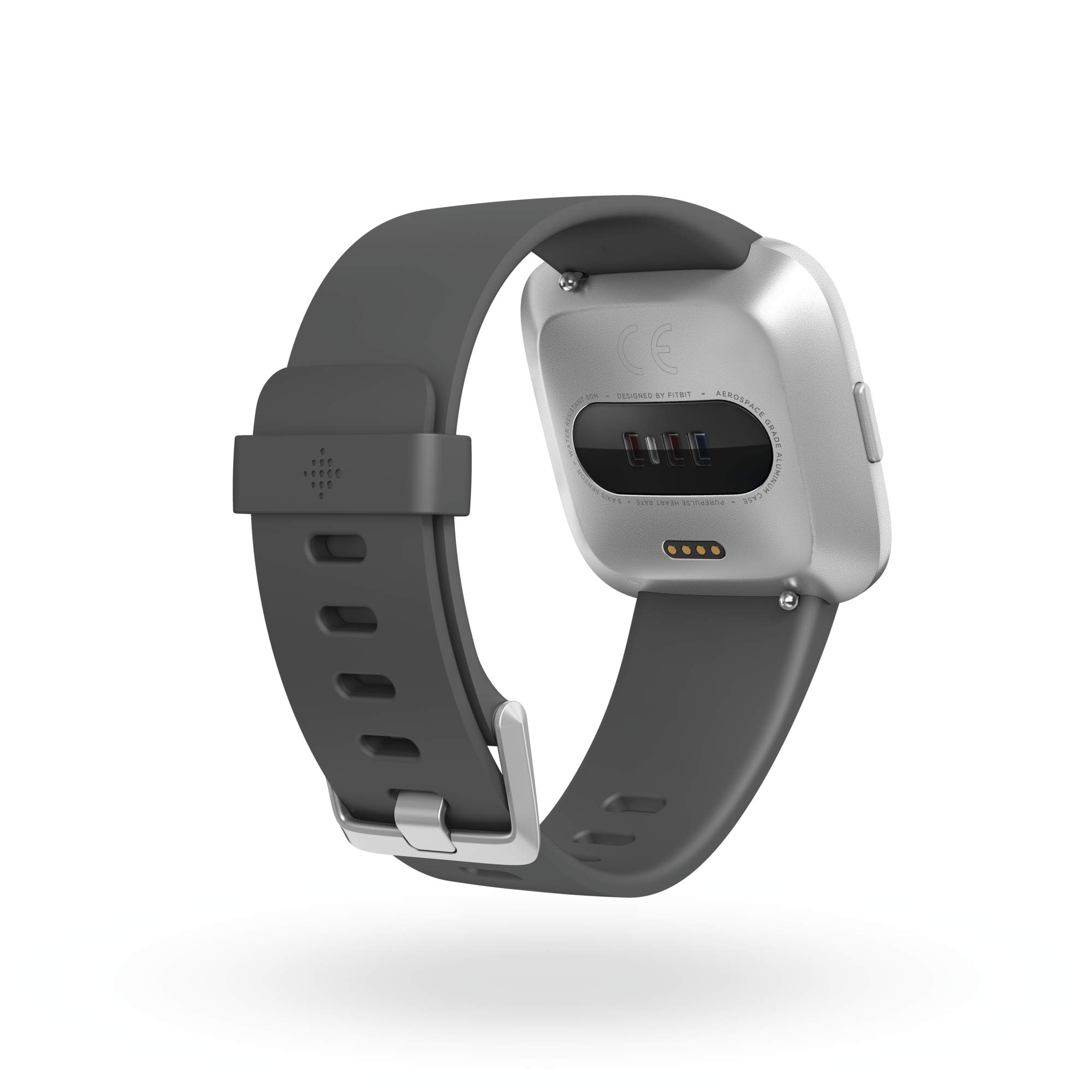 Fitbit Versa Lite Smartwatch - Fitness & Health Tracker with 4+ Day Battery Life, Waterproof, Heart Rate Monitor, Charcoal/Silver Aluminum - Perfect for Running, Swimming & Daily Activity Tracking