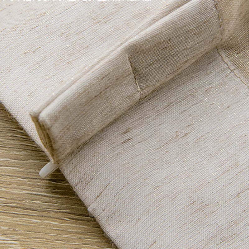 Everly Faux Linen Jacquard Custom Sheer Curtains for Living Room & Bedroom - Light Filtering Window Drapes with Elegant Embroidery Design