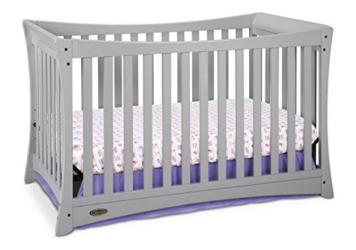 Graco Tatum 4-in-1 Convertible Crib - Gray Solid Pine Wood Baby Crib Converts to Toddler Bed & Day Bed | Safe Durable Nursery Furniture for Newborns & Toddlers | Perfect for Modern Nursery, Bedroom & Daycare Use (Mattress Not Included)