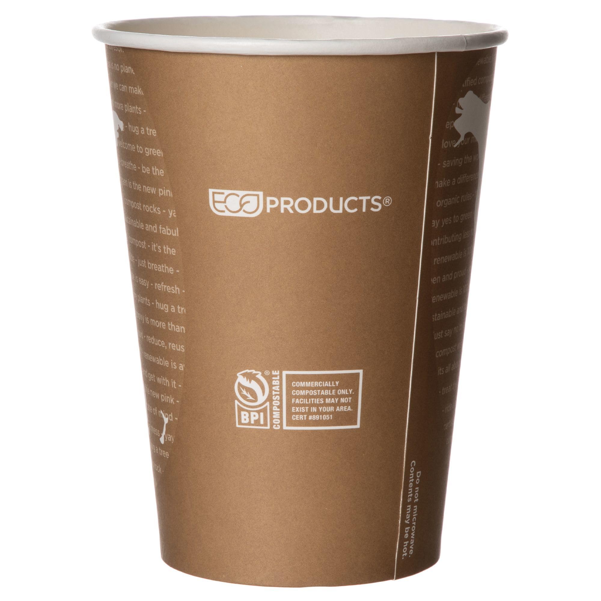 ECO PRODUCTS Compostable 32oz Lined Paper Food Bowls - Case of 500, Plant-Based PLA Lined Disposable Containers | BPI-Certified, ASTM Compliant | Perfect for Restaurants, Catering & Eco-Friendly Events | Sustainable Alternative to Plastic Bowls