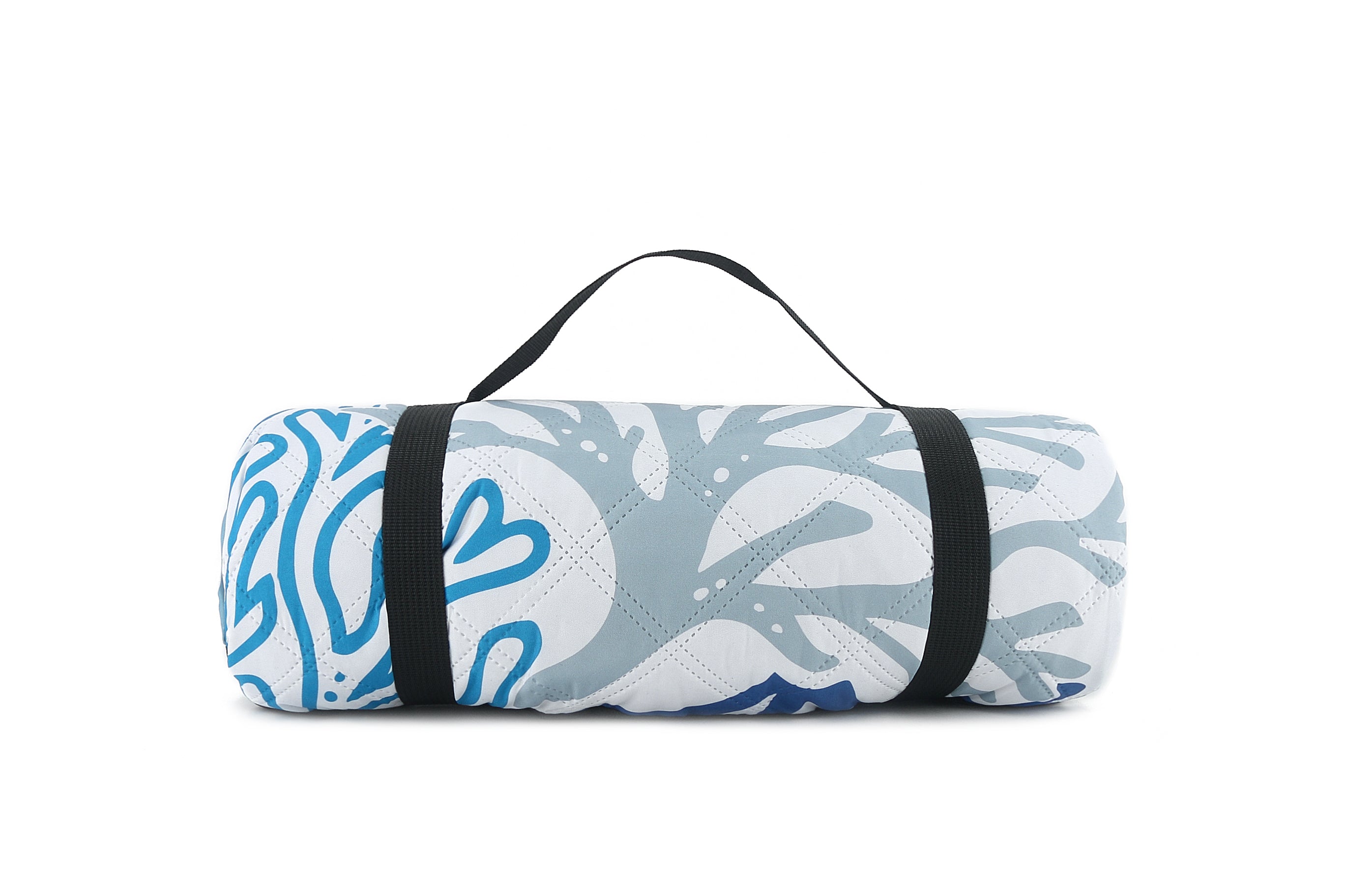 Premium Coral Blue Beach Mat - Waterproof, Sand-Resistant & Portable for Outdoor Picnics, Camping, and Beach Vacations