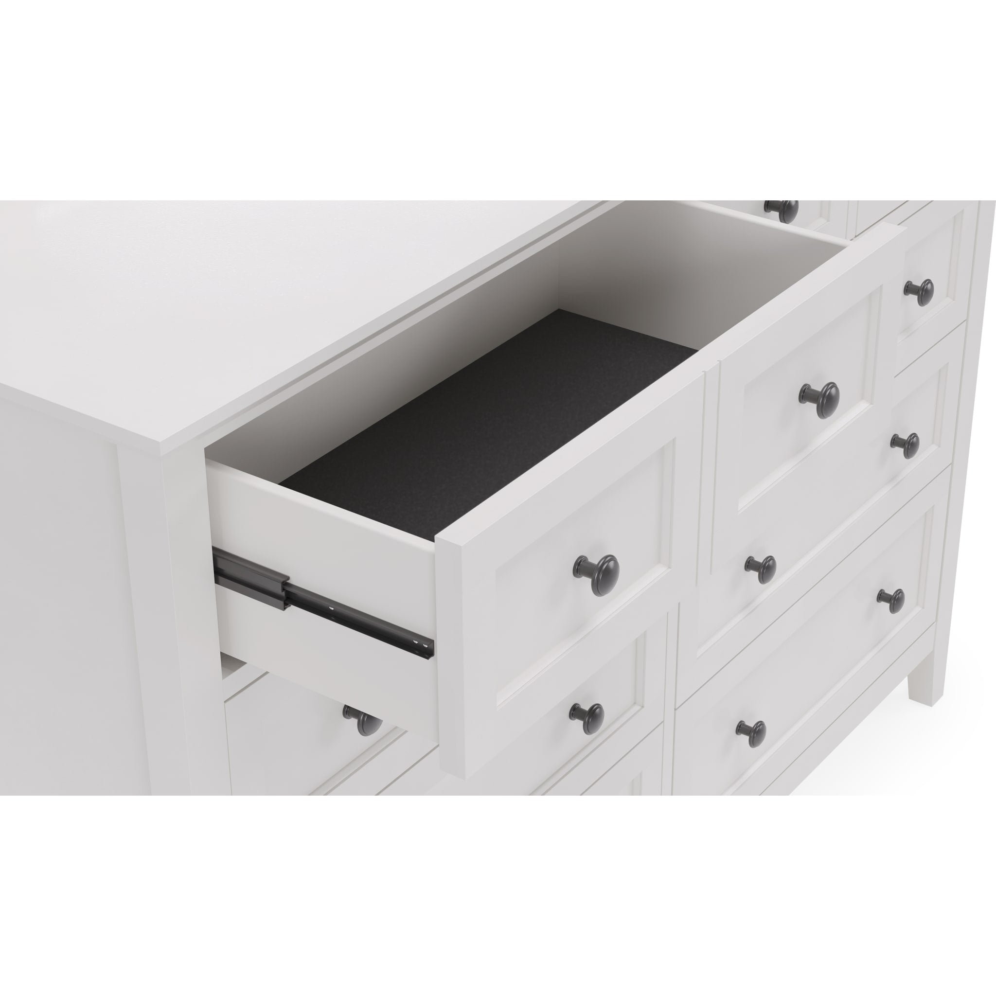 Grace 8-Drawer Dresser in Snowfall White - Modern Bedroom Storage Furniture for Organizing Clothes & Accessories (2024)