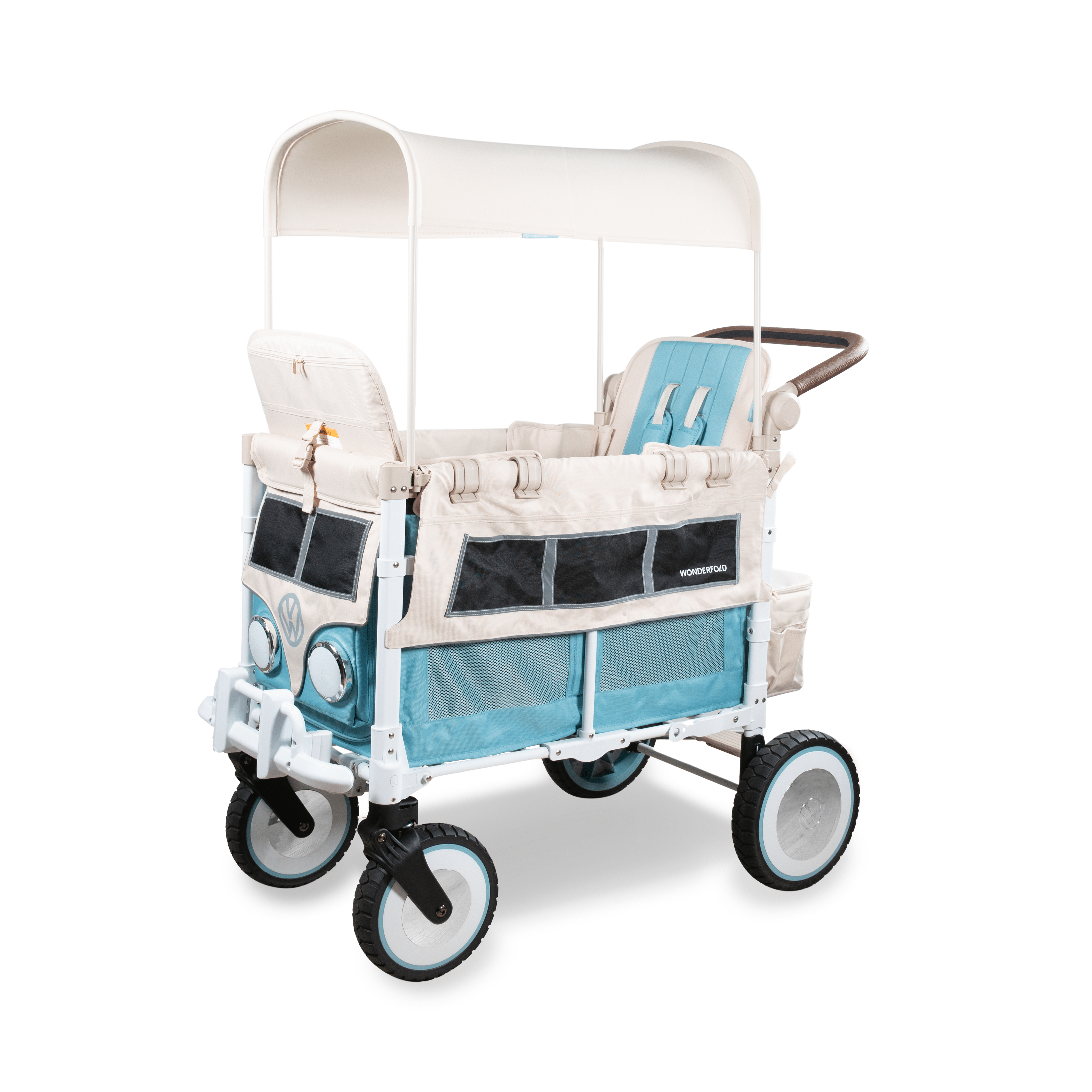 Wonderfold Wagon W2 - 2 Seater Foldable Stroller Wagon for Kids, Beach, Park & Outdoor Adventures | Perfect for Family Outings, Shopping & Travel