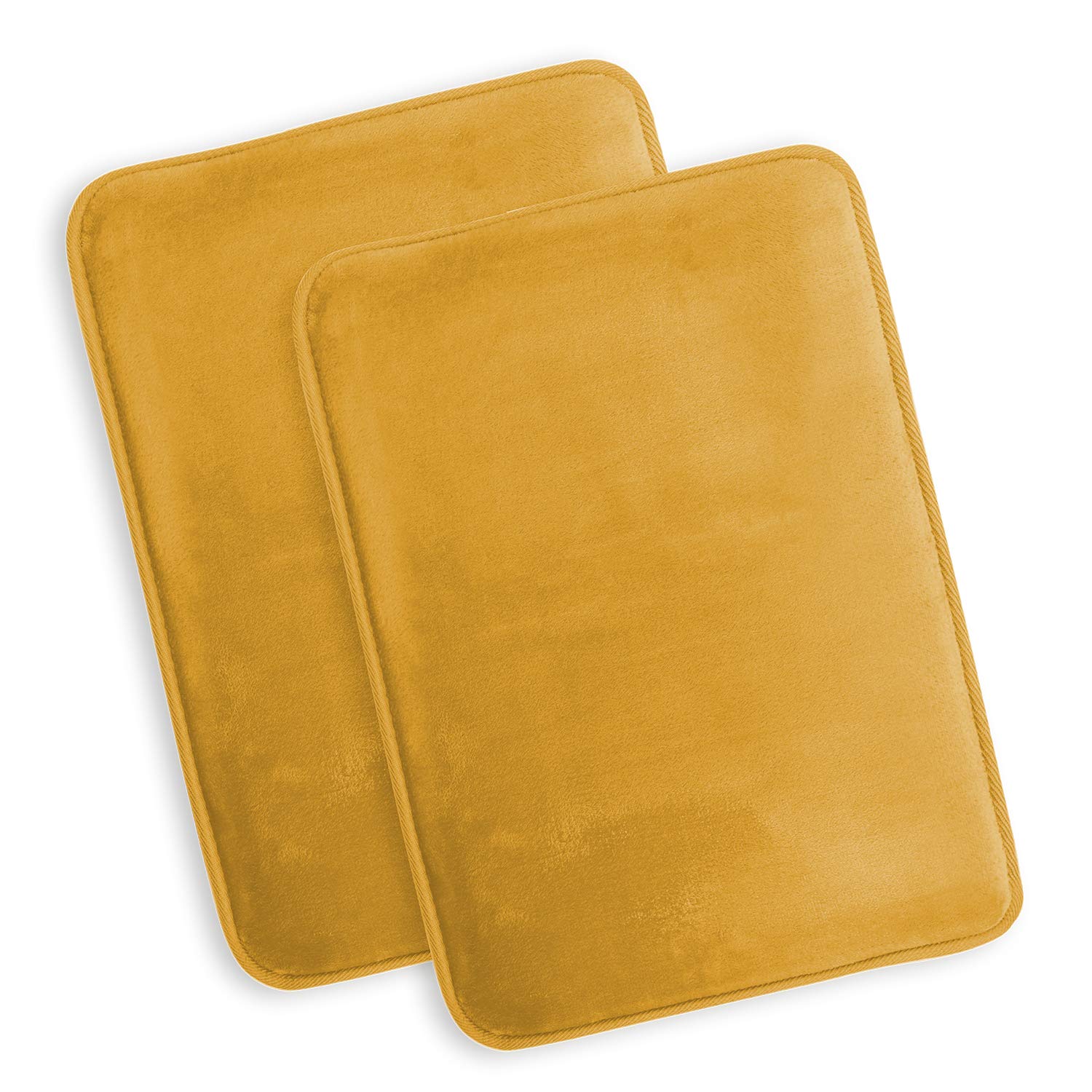 Clara Clark Memory Foam Bath Mat Set of 2 - Ultra Soft Non-Slip Bathroom Rug, Super Absorbent & Fast Drying, Machine Washable (17x24 Inches, Camel) for Bathroom Safety & Luxury Comfort