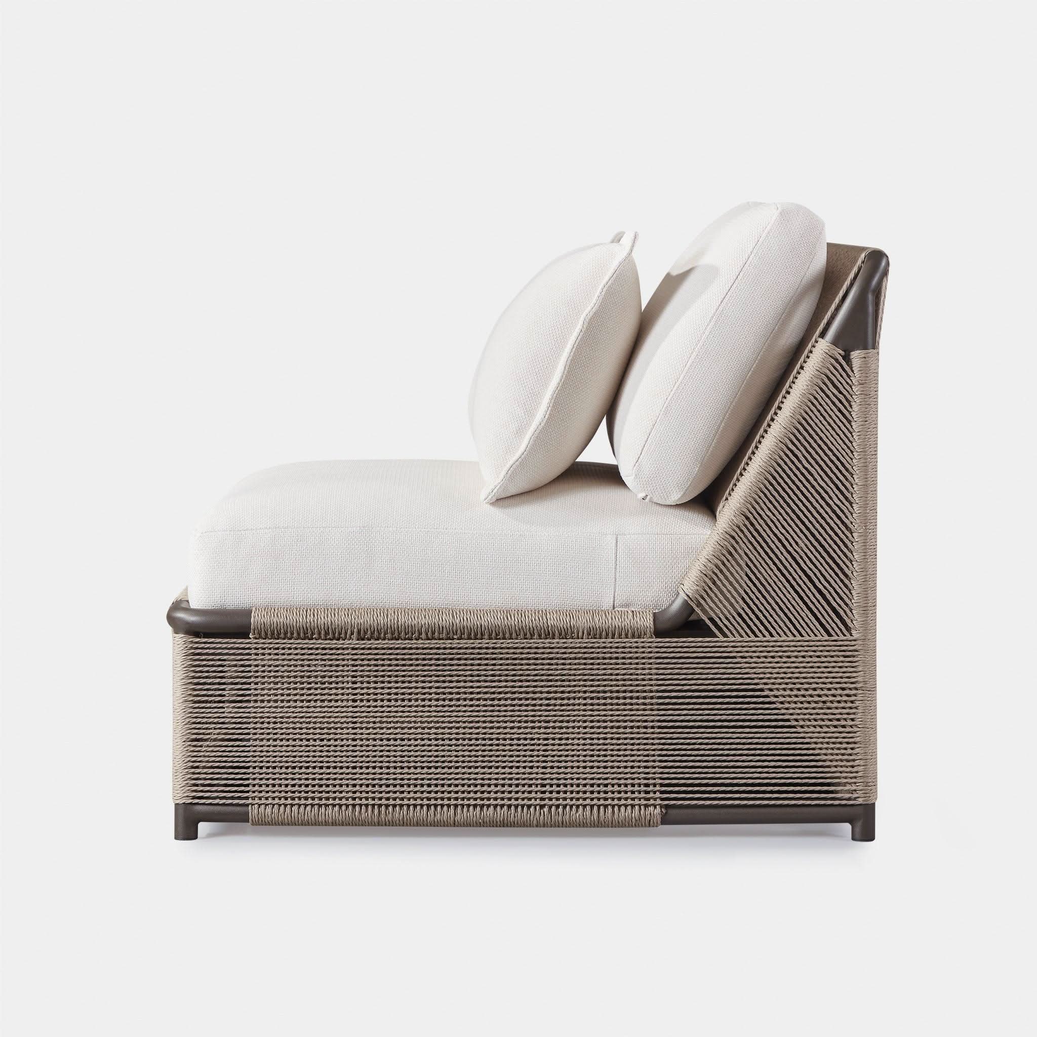 Comfortable Formentera Easy Chair - Modern Lounge Chair for Living Room, Bedroom, or Patio - Soft Fabric Upholstery with Sturdy Wooden Legs - Perfect for Relaxing, Reading, or Napping
