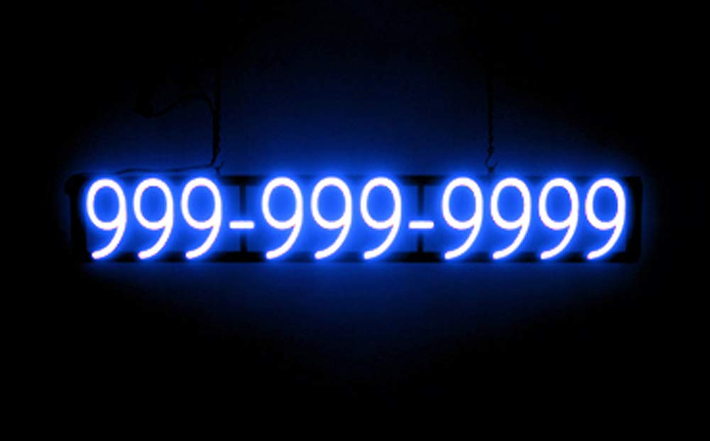 SpellBrite Custom Neon LED Phone Number Sign - Ultra Bright Business Storefront Display with Energy Efficient Lighting | Perfect for Retail Shops, Restaurants & Office Buildings