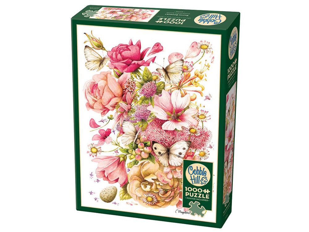 Cobble Hill 1000 Piece Jigsaw Puzzle - Bastin Bouquet Floral Art | Premium Quality Puzzle for Adults & Teens | Perfect for Relaxation, Family Bonding & Home Decor