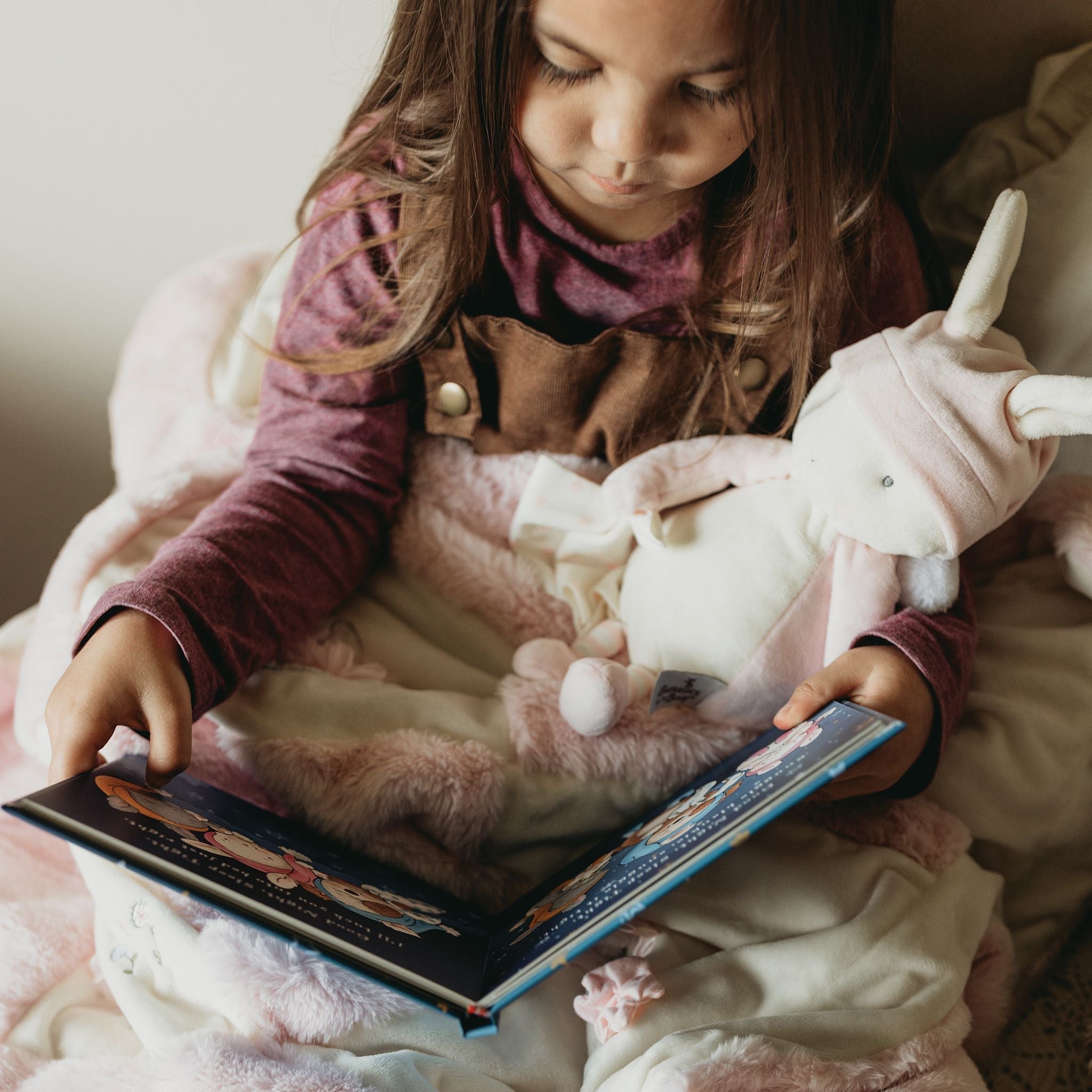 Sleepy Blossom Bunny Plush Toy - Soft & Cute Stuffed Animal for Kids, Nursery Decor & Baby Shower Gifts - Perfect for Cuddling, Bedtime Comfort & Nursery Room Decorations