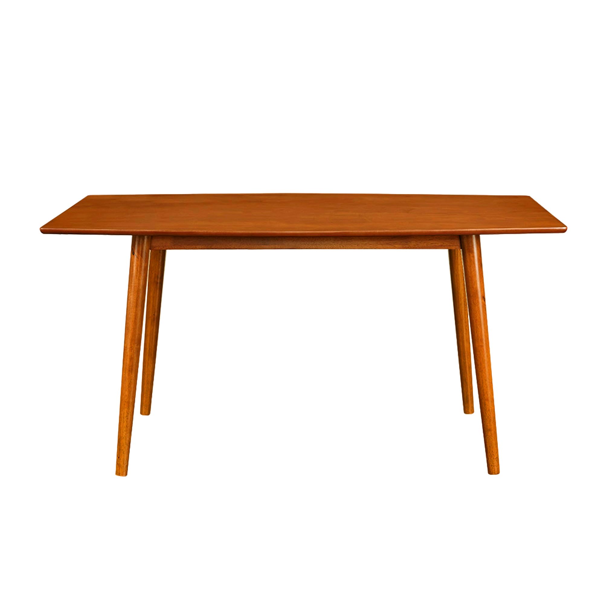 Walker Edison 6-Person Mid-Century Modern Dining Table Set with Hairpin Legs - 60 Inch Rectangular Wood Kitchen Table & Chairs in Brown | Perfect for Small Spaces, Open Concept Homes & Modern Farmhouse Decor