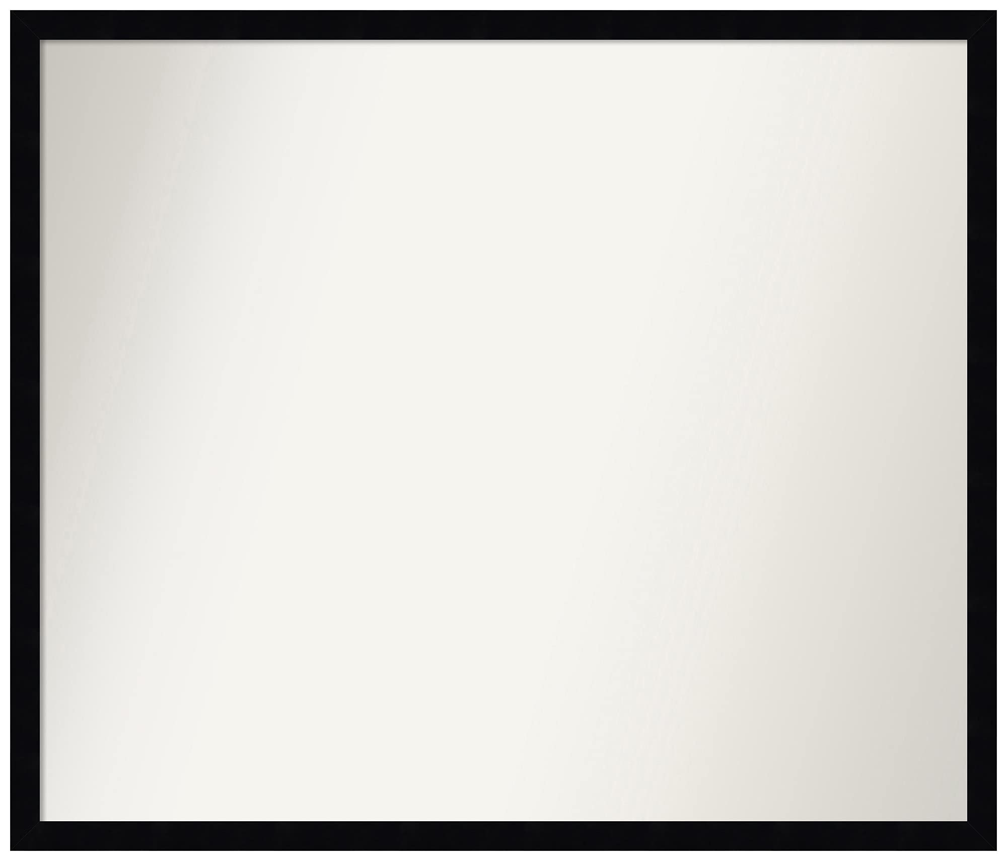 Amanti Art 23x27 Inch Non-Beveled Custom Wall Mirror with Svelte Noir Black Frame - Bathroom, Bedroom & Living Room Decor - Various Sizes Available