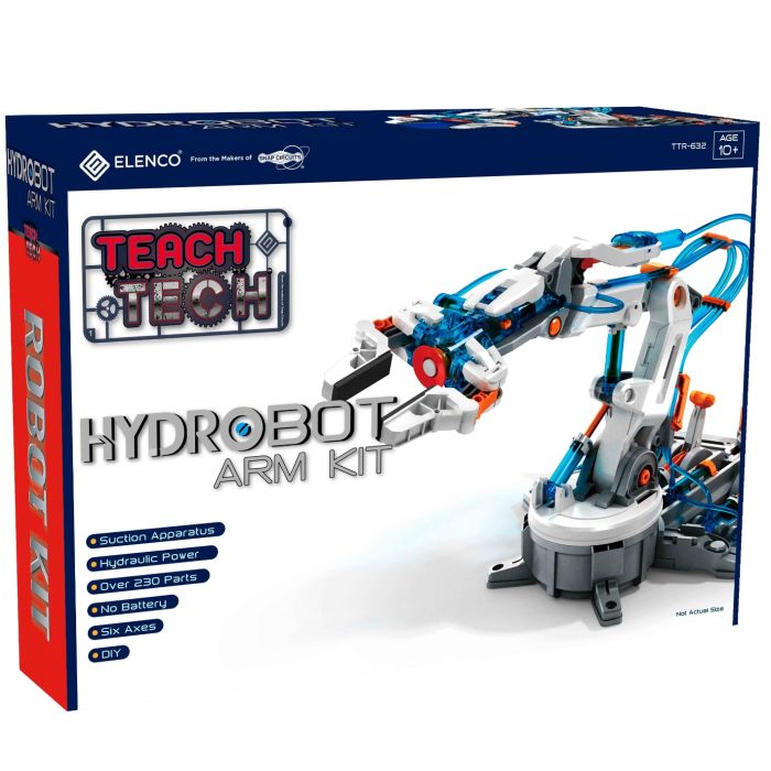 Elenco HydroBot Arm Kit - STEM Robotics Building Kit for Kids & Teens - DIY Hydraulic Robotic Arm Science Project - Perfect for School Science Fairs, STEM Learning & Home Education