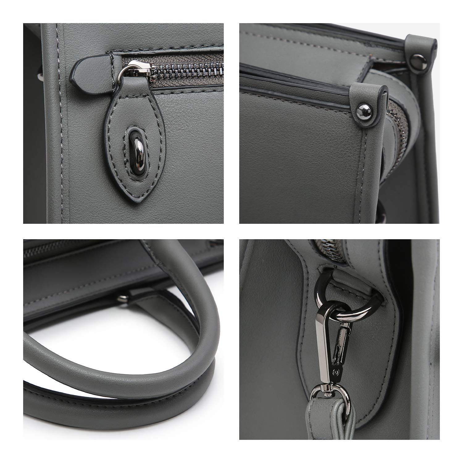 Dasein Women's Leather Satchel Handbag - Top Handle Work Tote Shoulder Bag with Long Strap & Matching Wallet - Perfect for Office, Travel, and Everyday Use