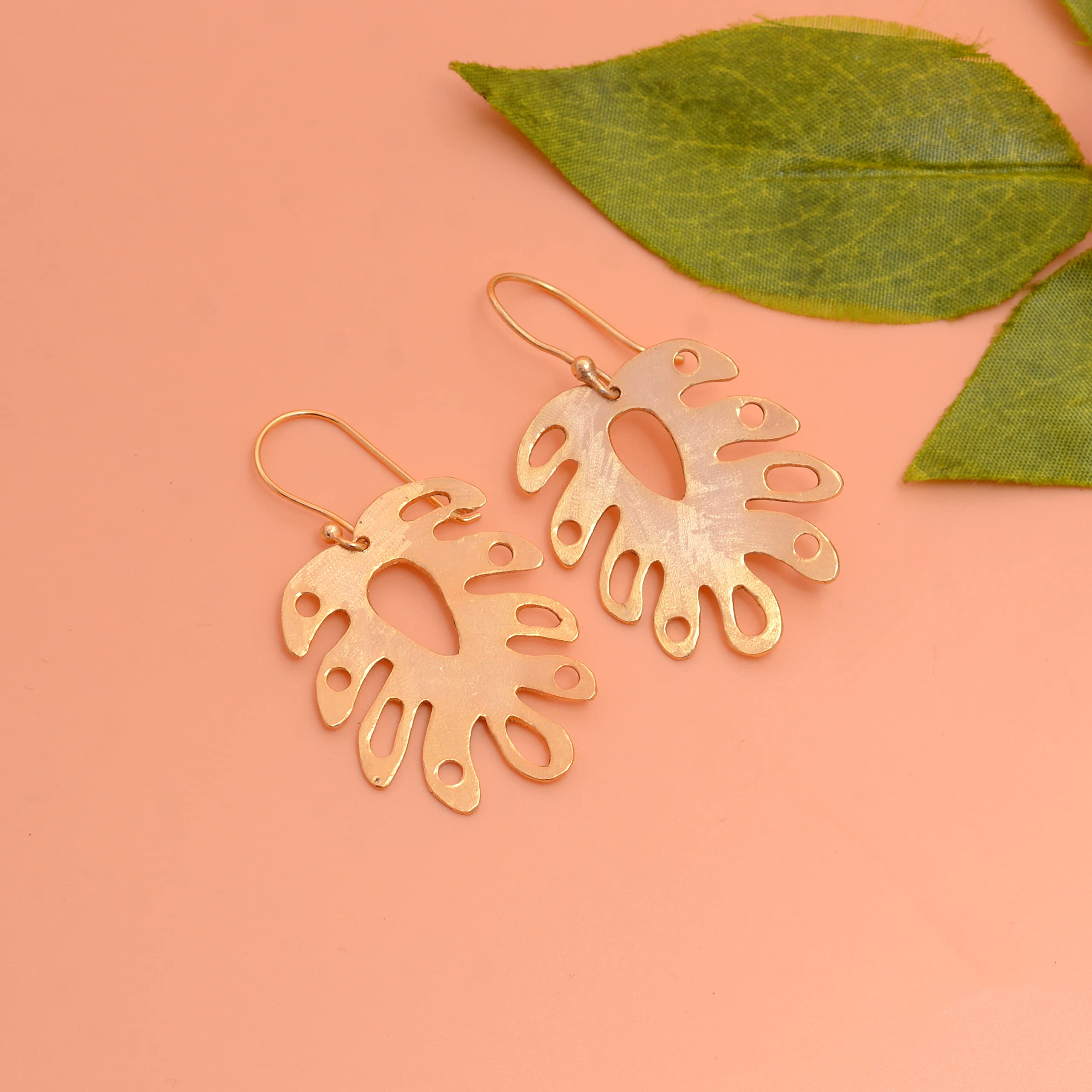 18K Yellow Gold Plated Handmade Earrings for Women - Fashion Jewelry Gift for Her - Designer Gold Filled Earrings VE-578 | Perfect for Weddings, Parties & Special Occasions