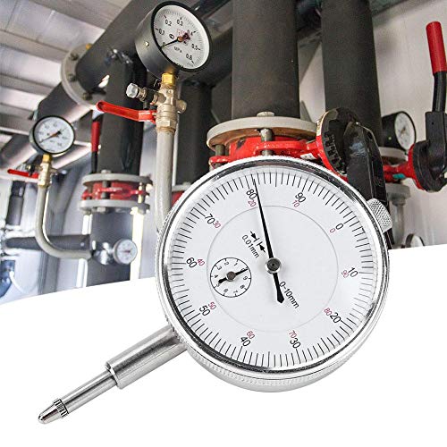 High Precision 0-10MM Dial Indicator Gauge with 0.01MM Accuracy - Aluminum Alloy Manual Measuring Tool Kit for Machining, Engineering & Metalworking Projects