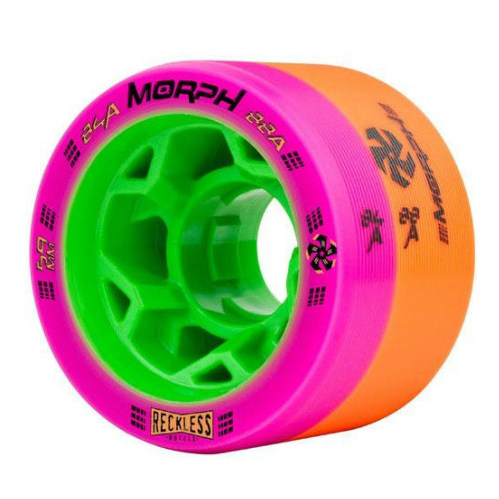 Reckless Morph 59mm Quad Wheels 4 Pack - High Performance Skateboard Wheels for Street & Park Skating - Perfect for Aggressive Skaters & Tricks