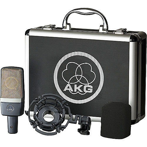 AKG C214 Large Diaphragm Cardioid Condenser Microphone - Professional Studio Recording Mic for Vocals, Instruments & Podcasting (Model 3185X00010) - Perfect for Home Studios, Voice Overs & Music Production