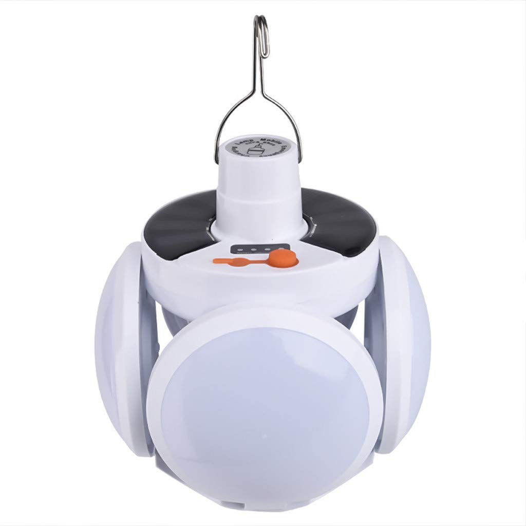 Deformable LED Football Lamp Bulb - Solar Powered E27 UFO Light for Garage, Indoor & Outdoor Use - Energy Saving Folding Light for Christmas, Parties, and Home Decor