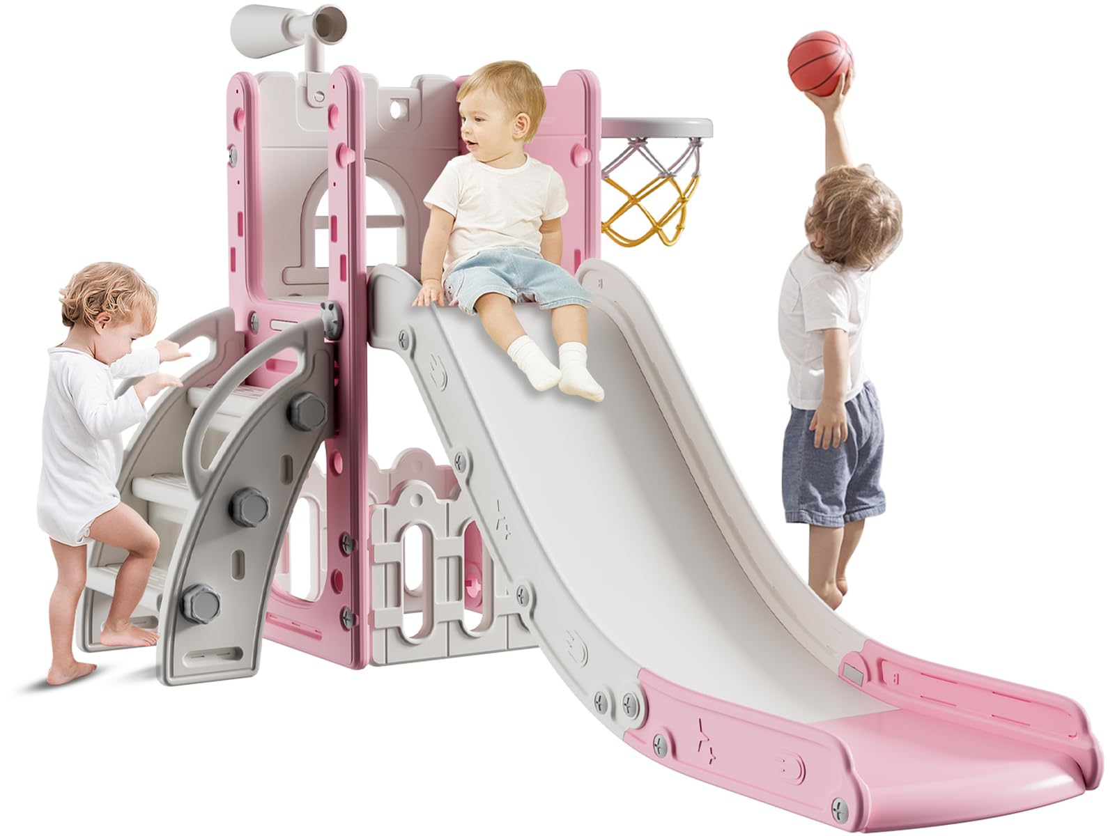 **Toddler Slide for Indoor & Outdoor Play - Kids Slide Playset with Storage & Non-Slip Steps - Perfect Gift for Boys & Girls Ages 1-3 - Ideal for Backyards, Playrooms & Daycares**