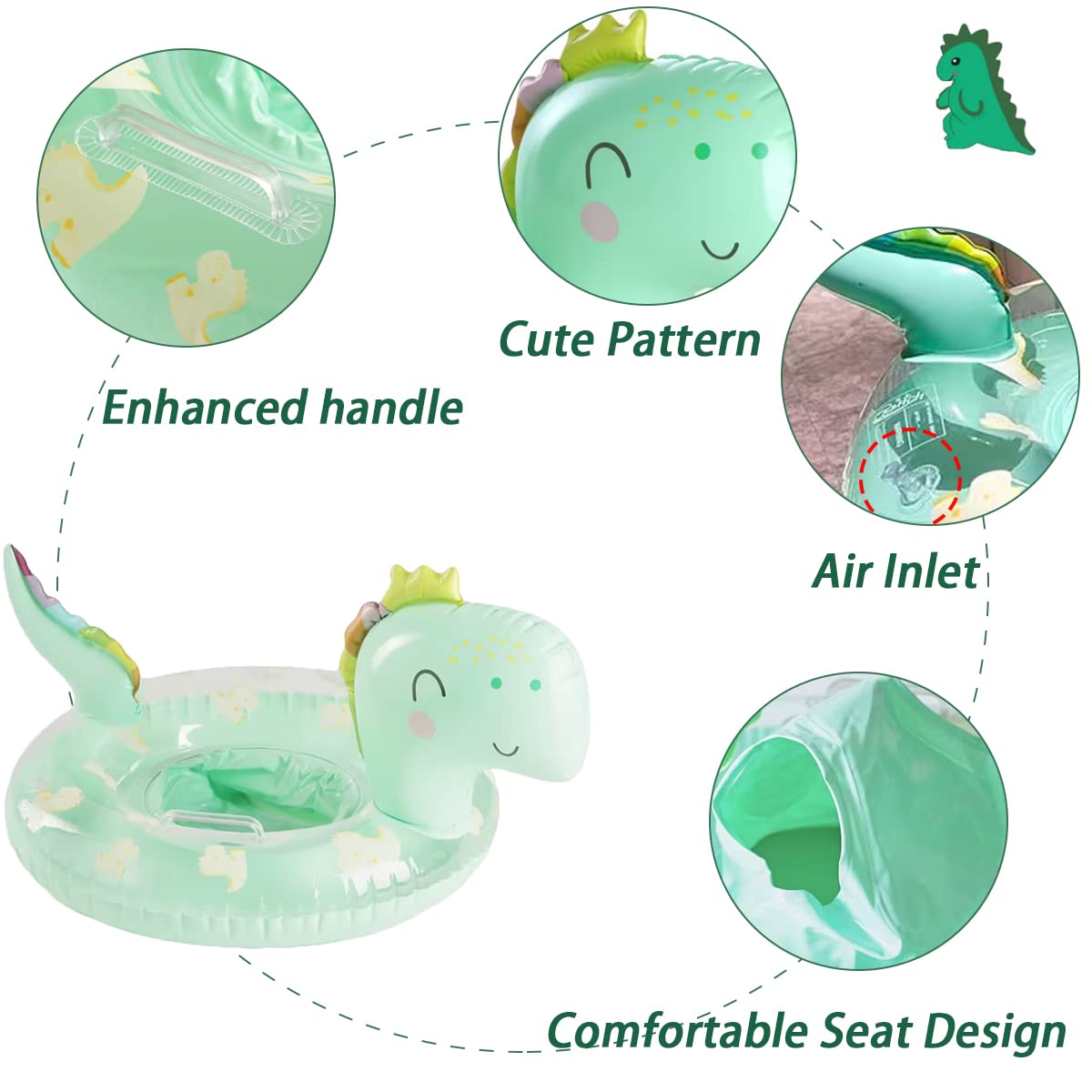 Best Inflatable Baby Swimming Pool Float for Toddlers 0-8 Years (Under 44lb) - Comfortable Seat Ring for Summer Beach, Pool & Bath Time - Safe Water Raft Toy for Outdoor Fun & Infant Swim Training